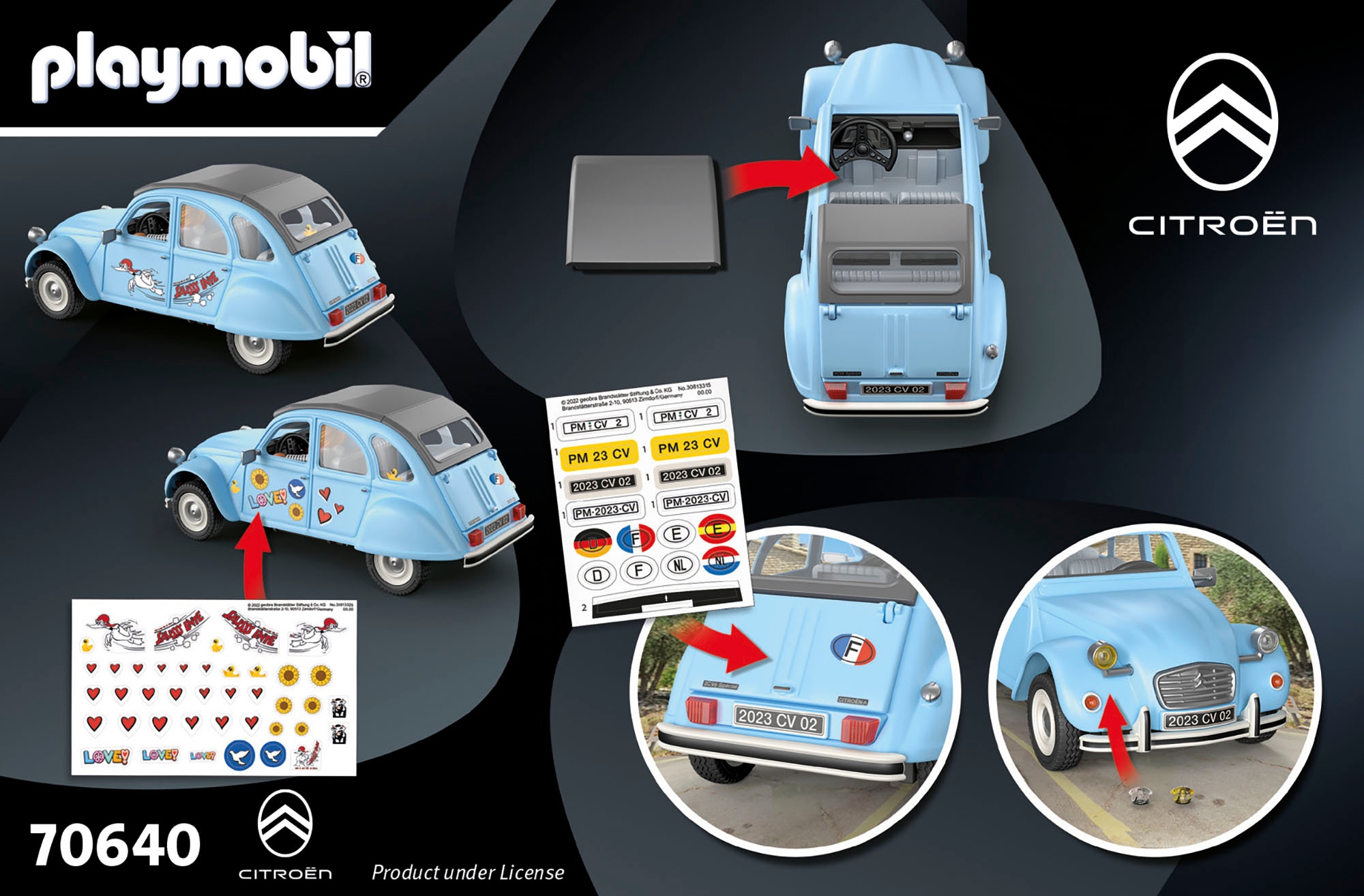 Playmobil® Konstruktions-Spielset »Citroën 2CV (70640)«, (57 St.)