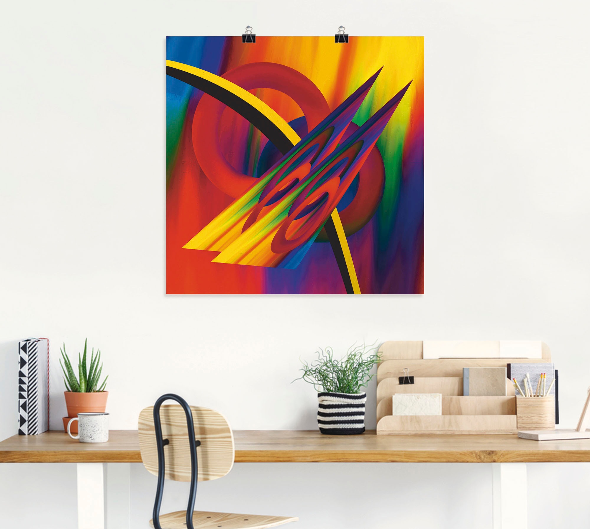 Artland Poster »Modern Bunt«, Muster, (1 St.), als Alubild, Leinwandbild, Wandaufkleber oder Poster in versch. Größen