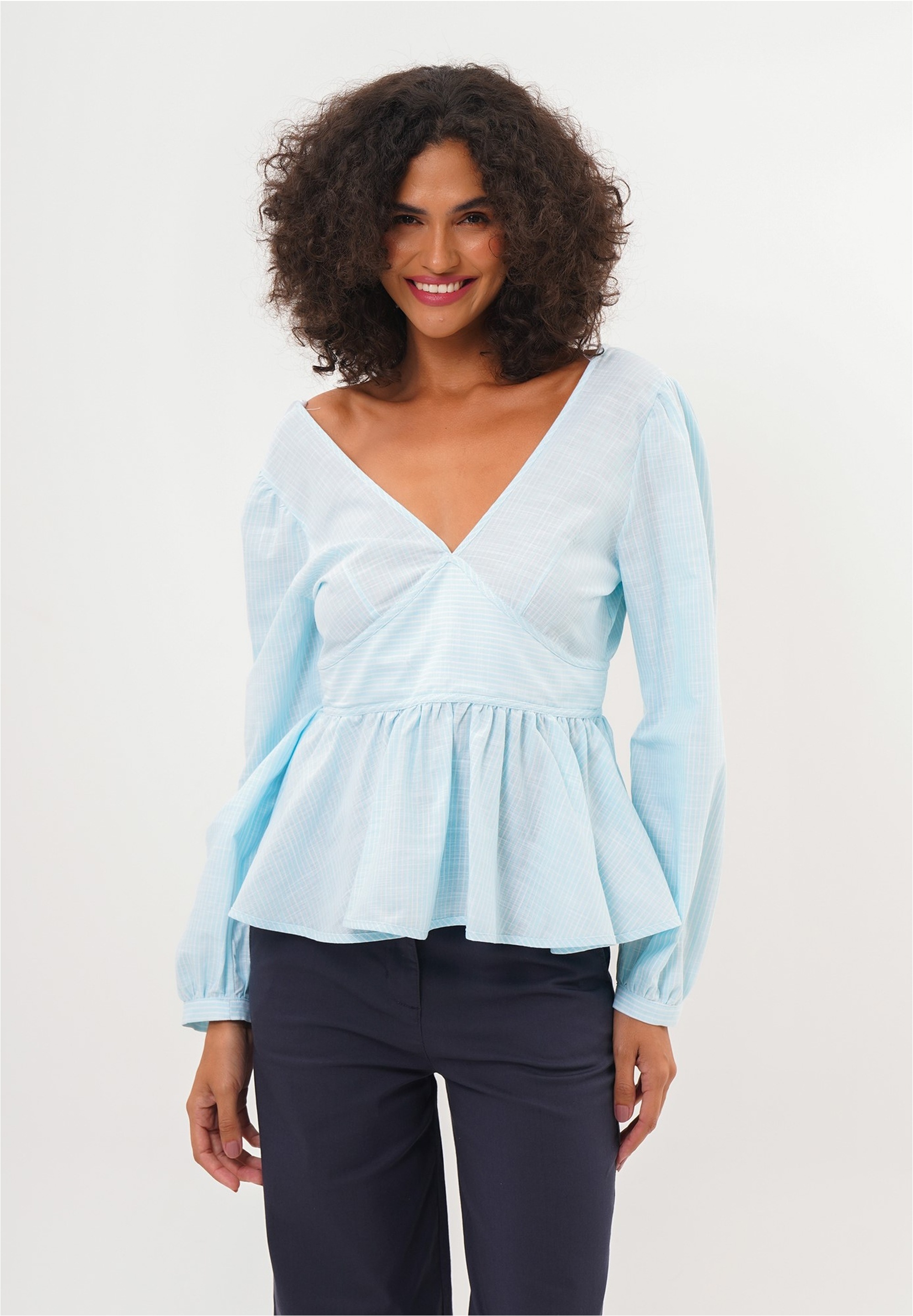 freshlions Klassische Bluse "Brielle" 1 Stk. tlg. mit gestreiftem Design günstig online kaufen