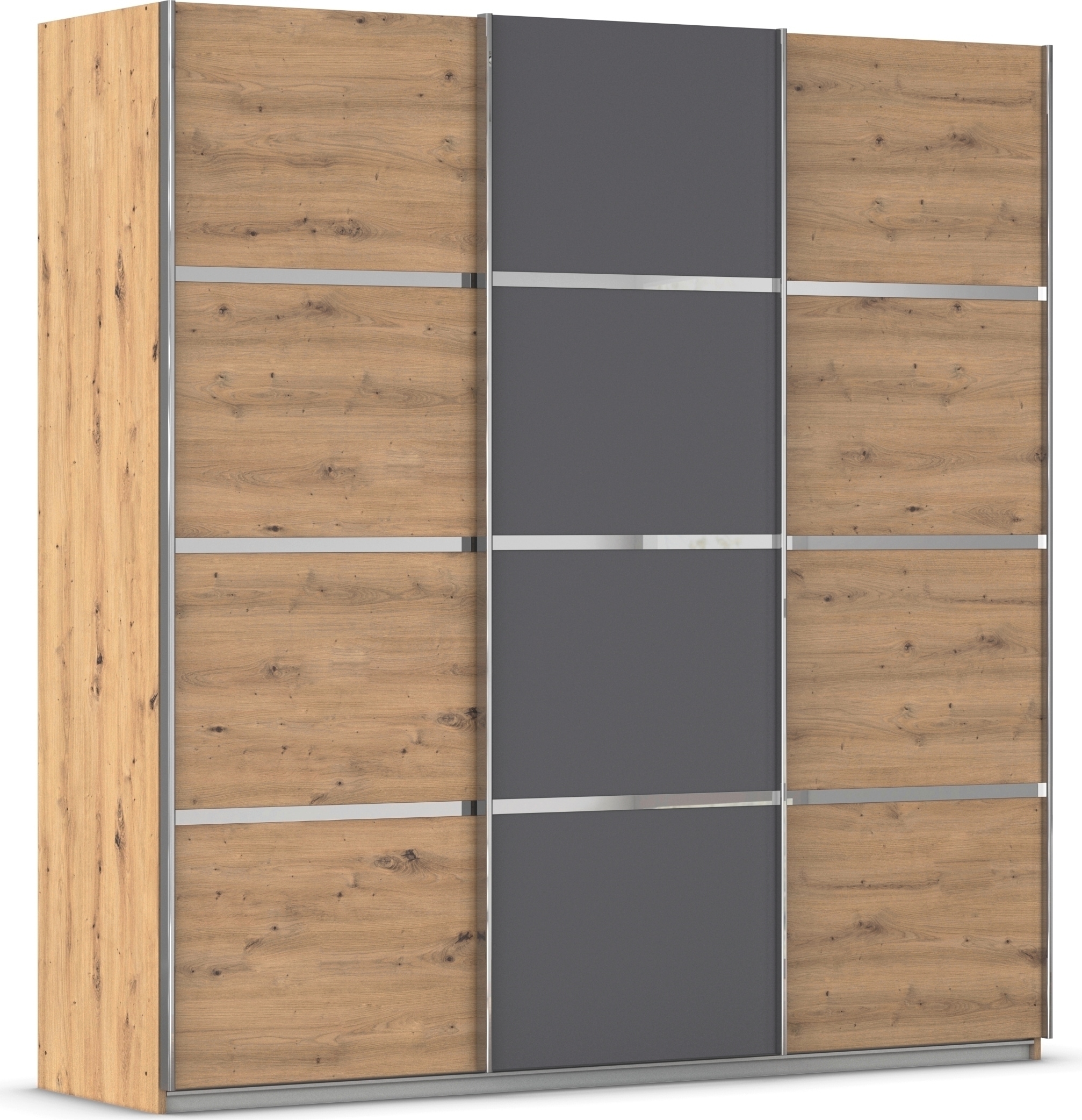 OTTO home Kleiderschrank "Mehrzweckschrank Aktenschrank Möbel Mietswohnung Schlafzimmer AVOLA" 3 verschiedene Ausstattungen BASIC/CLASSIC/PREMIUM (inkl. SOFT-CLOSE), mit eleganten Zierleisten in Chrom, Schwarz oder Weiß MADE IN GERMANY