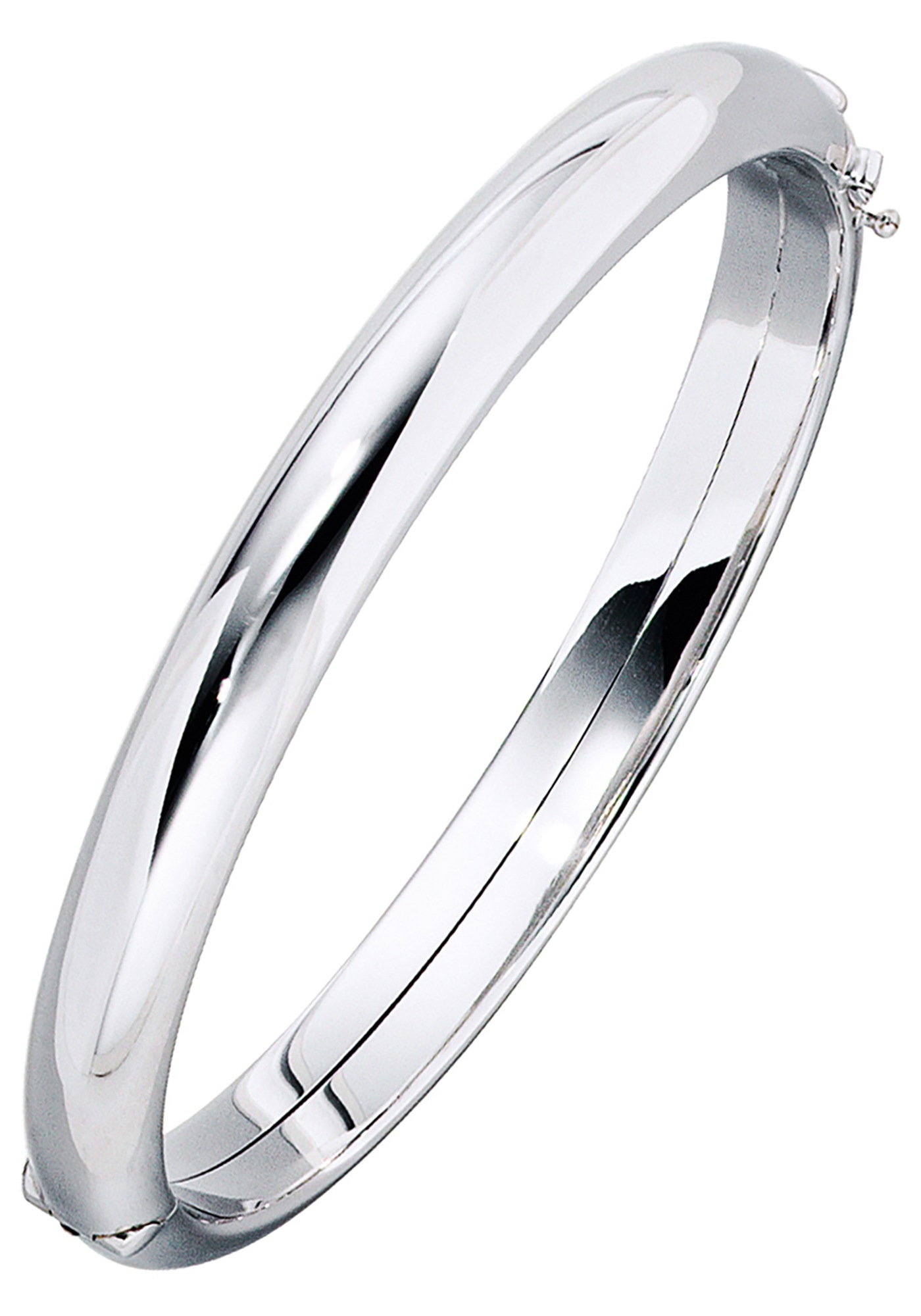 JOBO Armreif »oval mit Scharnier« 375 Weißgold 19 cm