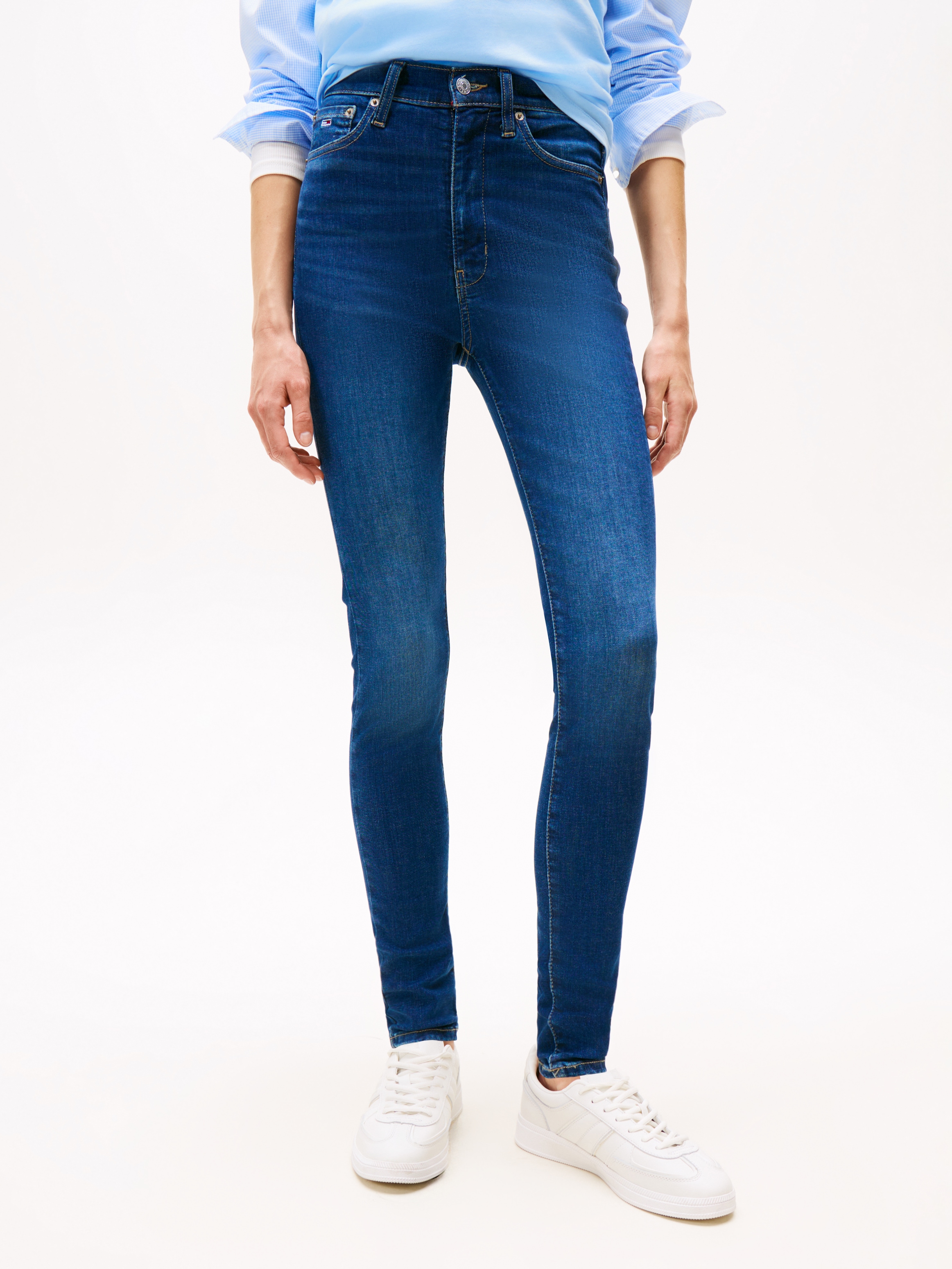 Tommy Jeans Skinny-fit-Jeans "Sylvia High Rise Skinny" mit Logo-Badge