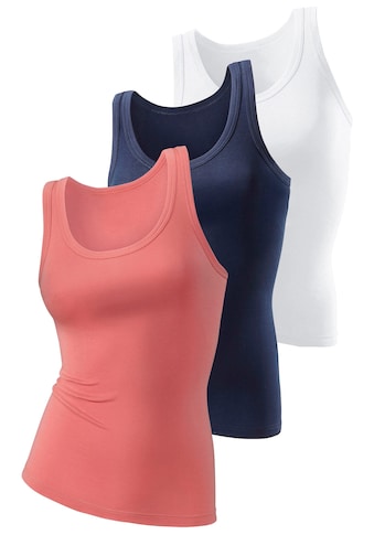 Tanktop, (Packung, 3er-Pack)