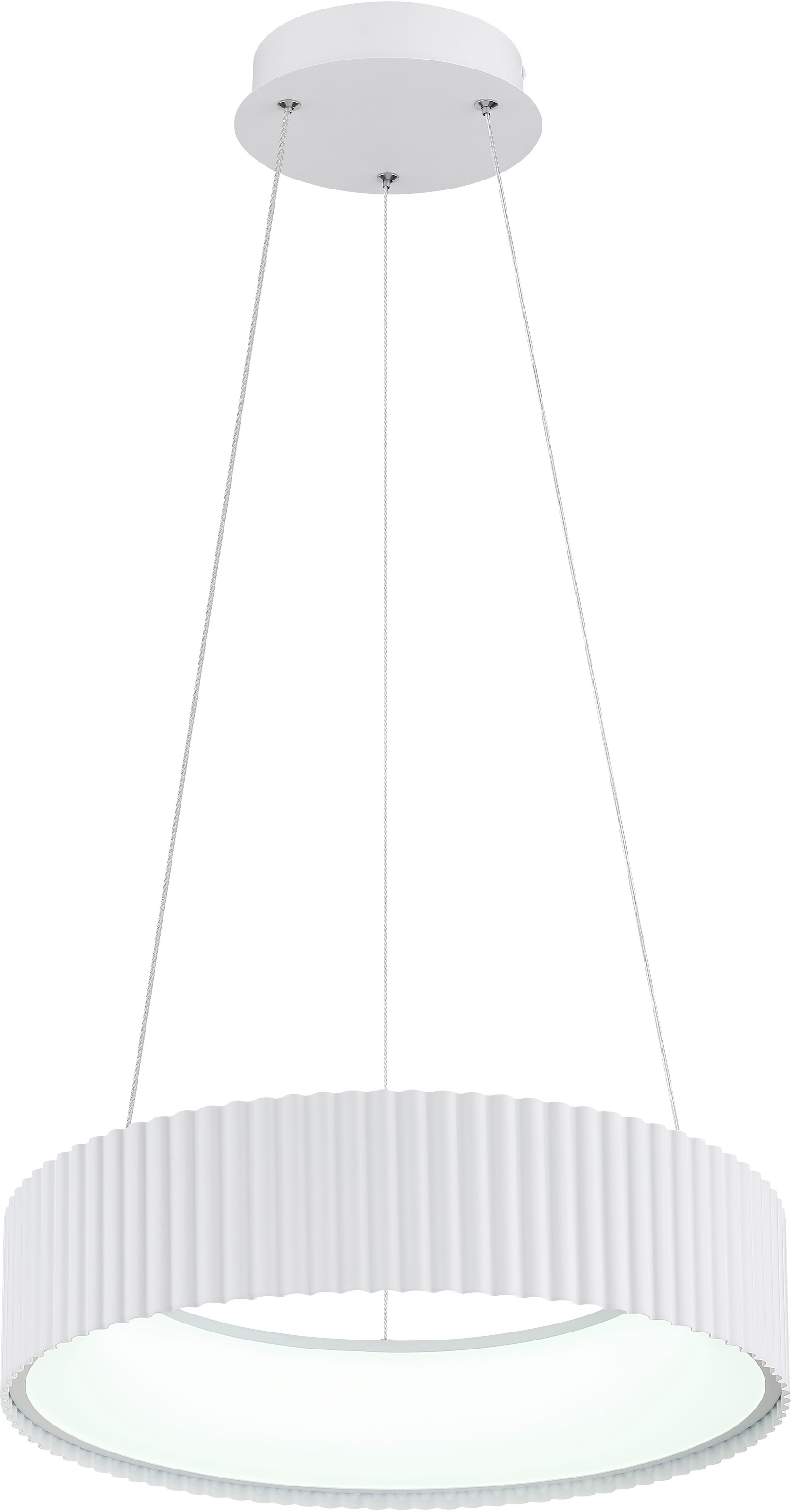 GLOBO LIGHTING Hängeleuchte »KEMP« LED-Modul 1 Stk. Weiß matte Hängeleuchte mit Acryl opal und Memoryfunktion