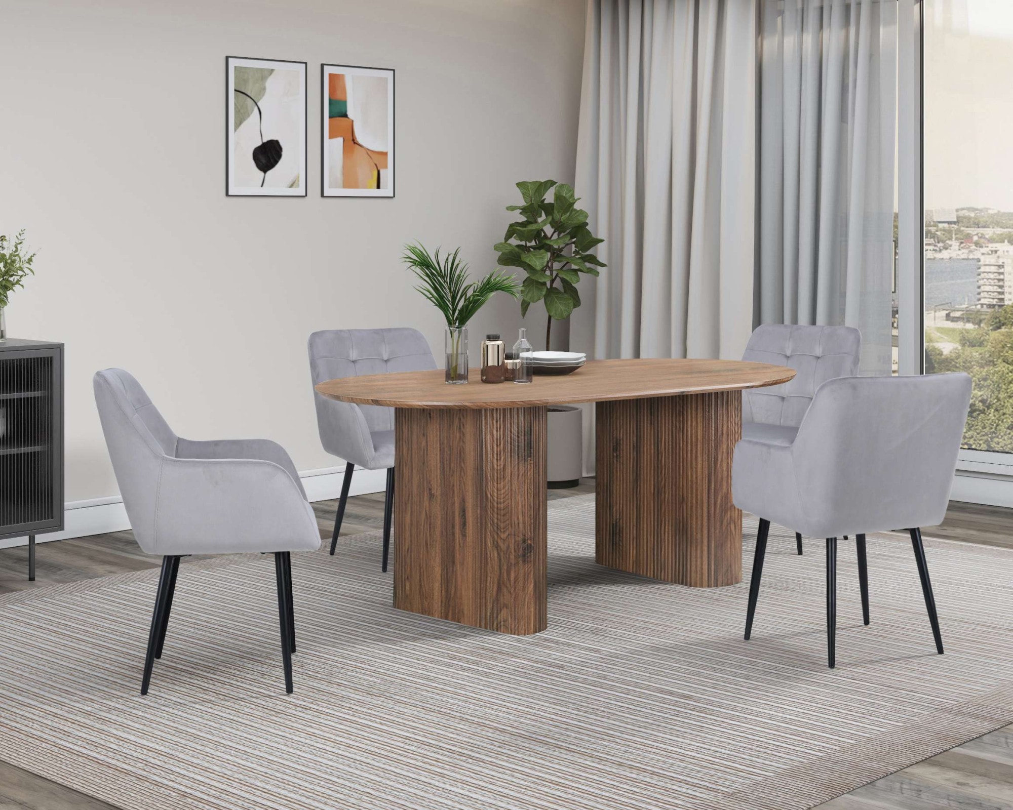 OTTO home Esszimmerstuhl »Bostony« () 2 Stk.gepolsterte Rückenlehne, Armlehne und Sitzfläche, Sitzhöhe 49 cm