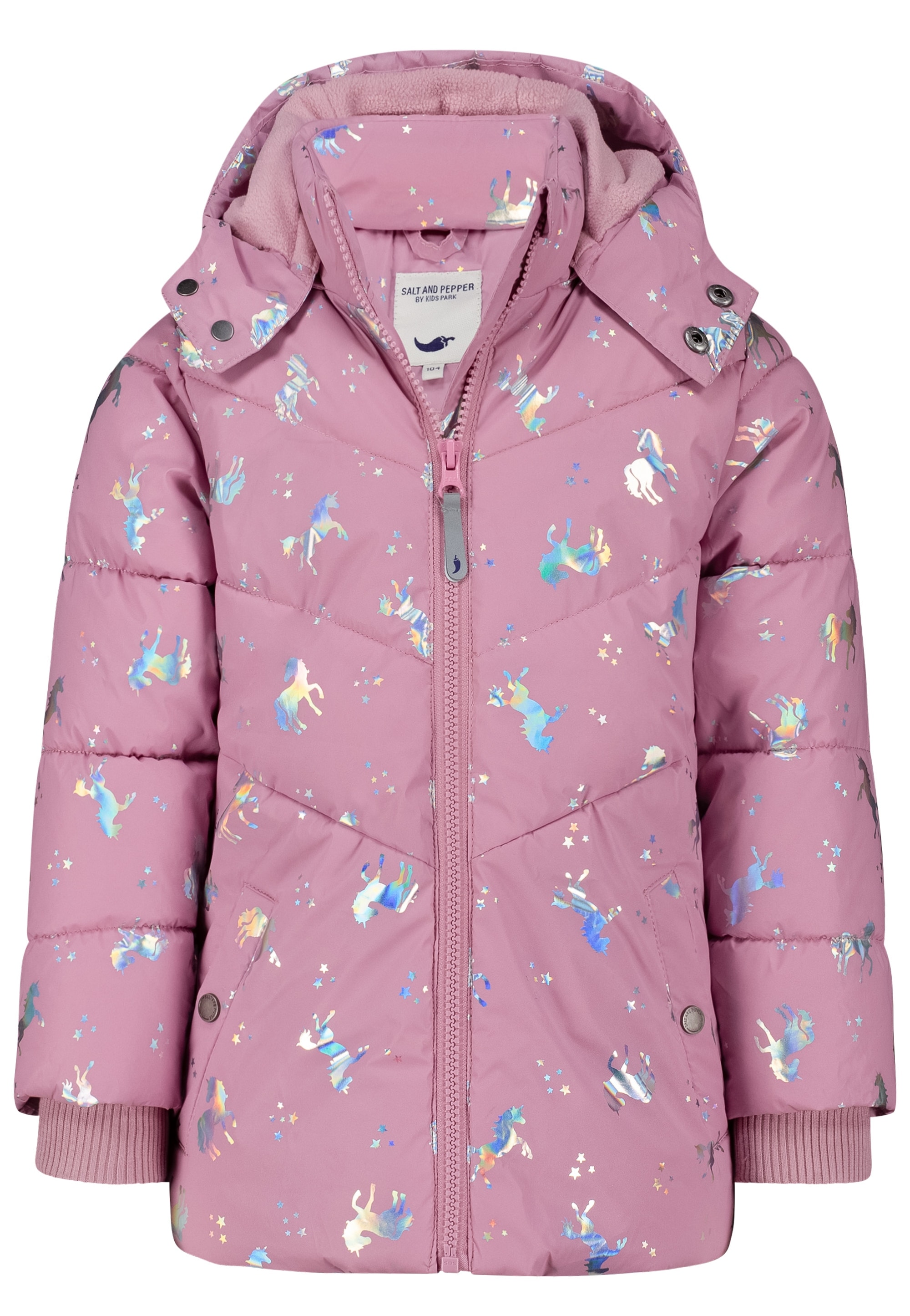 SALT AND PEPPER Steppjacke »Unicorn«, mit reflektirendem Einhorn-Druck