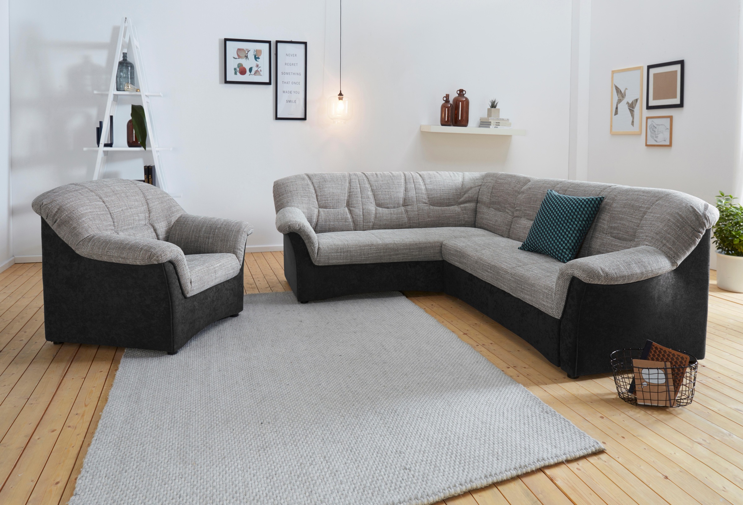 DOMO collection Ecksofa »Sarafina L-Form«, wahlweise mit Bettfunktion, optional mit Federkern