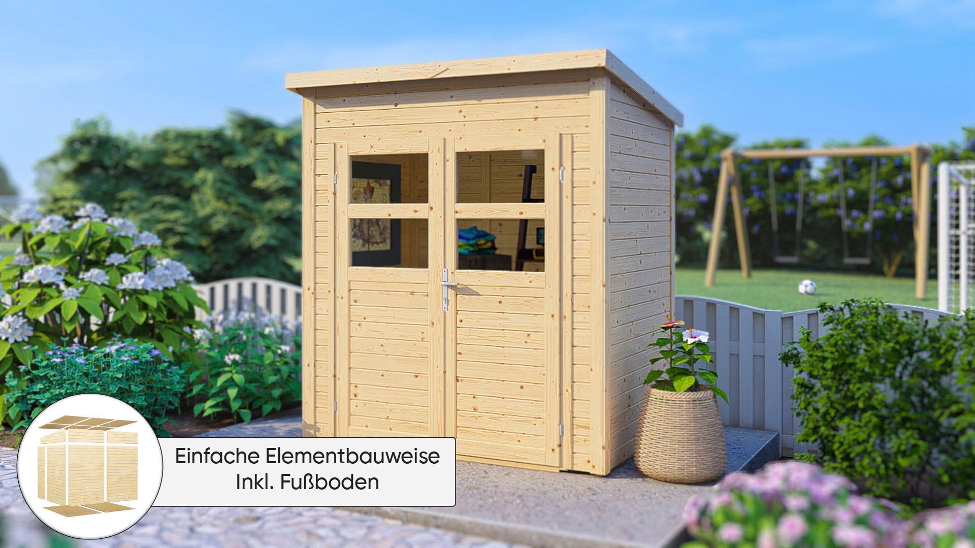 KONIFERA Gartenhaus »Felix 1«, Inklusive Fussboden