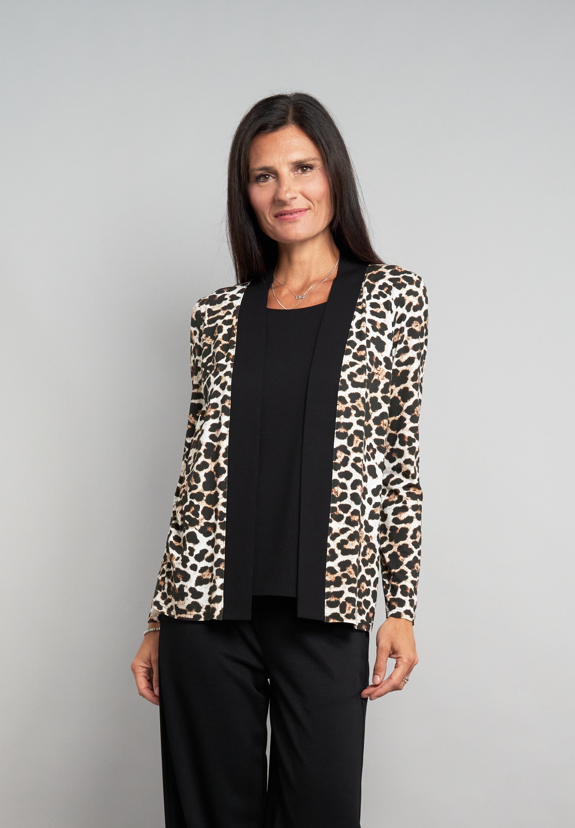 Seidel Moden Shirtjacke "Exklusiv bei OTTO" 2 in 1 Optik mit Animal-Leo-Pri günstig online kaufen