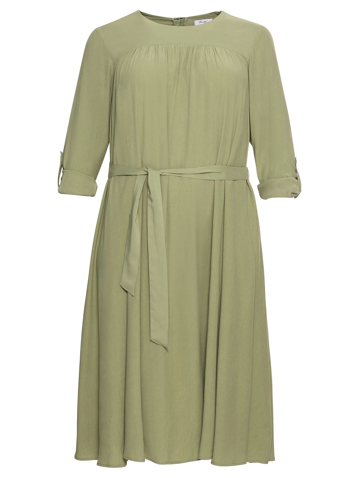 Sheego Midikleid »Große Größen«, mit Krempelärmeln