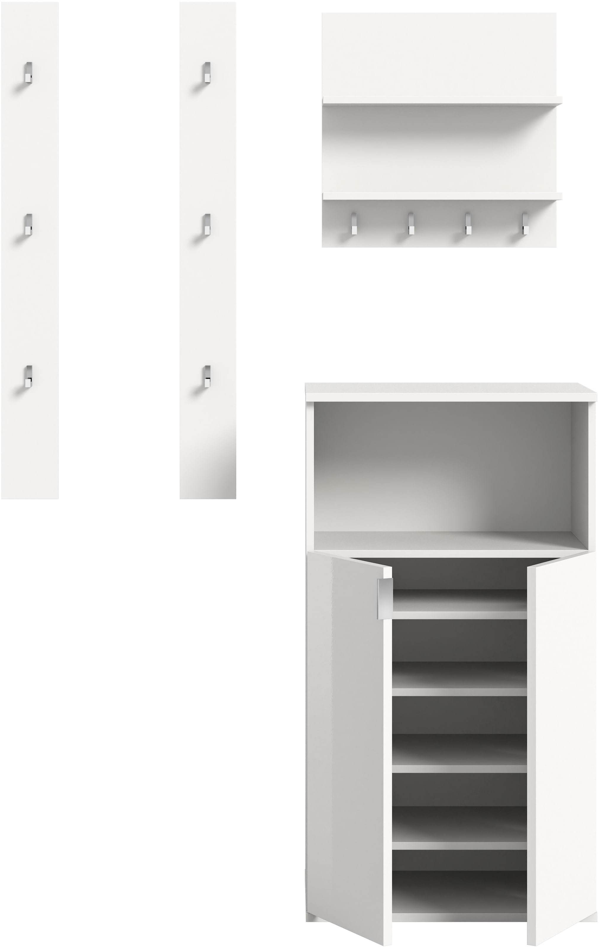 INOSIGN Garderoben-Set, (3 St.), Trondheim, Garderobenset 3-tlg.Breite 111 cm, Flur, Diele, Kombination