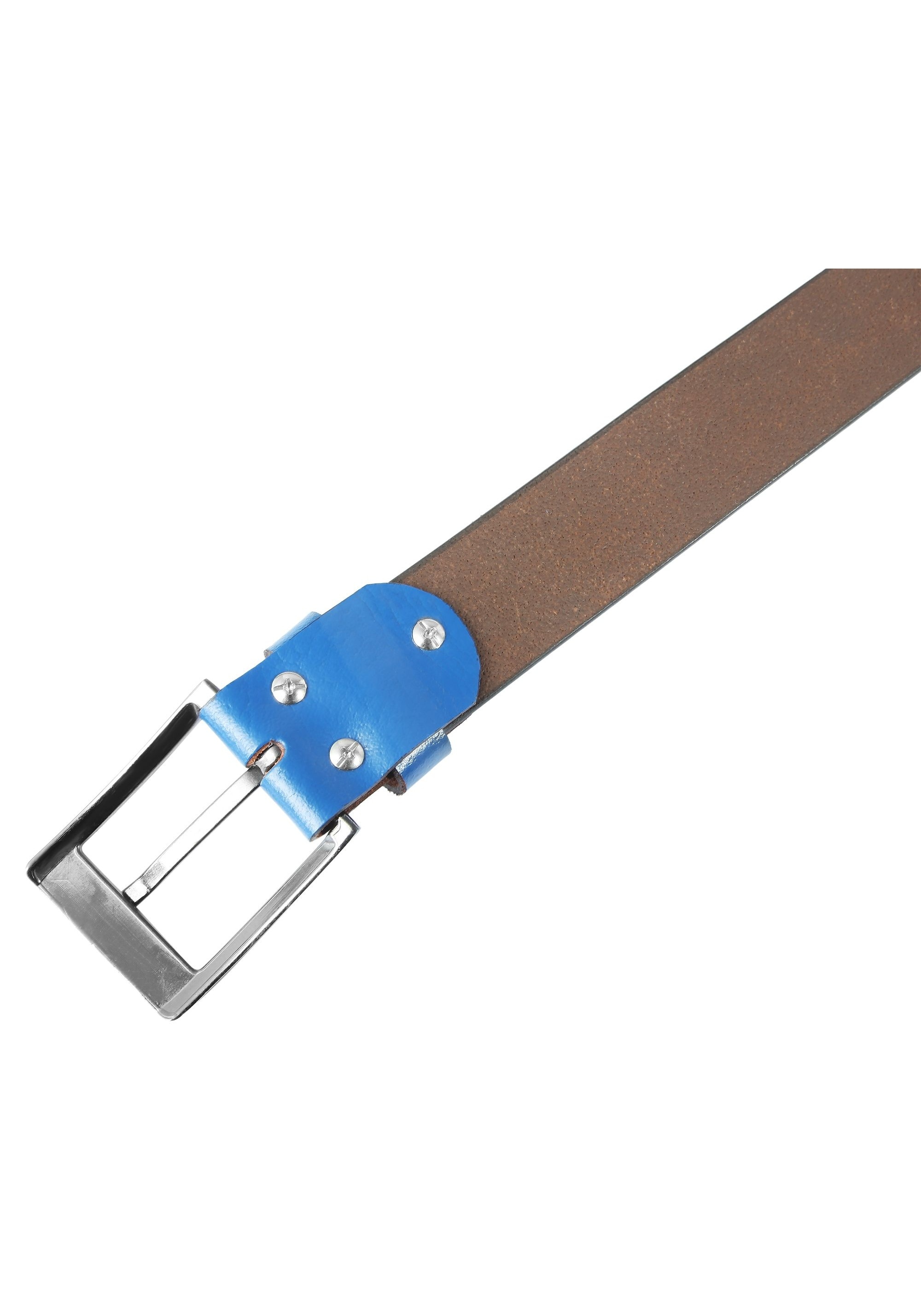 Leonardo Verrelli Ledergürtel »90 cm - 130 cm (Bundweite) in Blau aus 100% Echtleder, kürzbar«