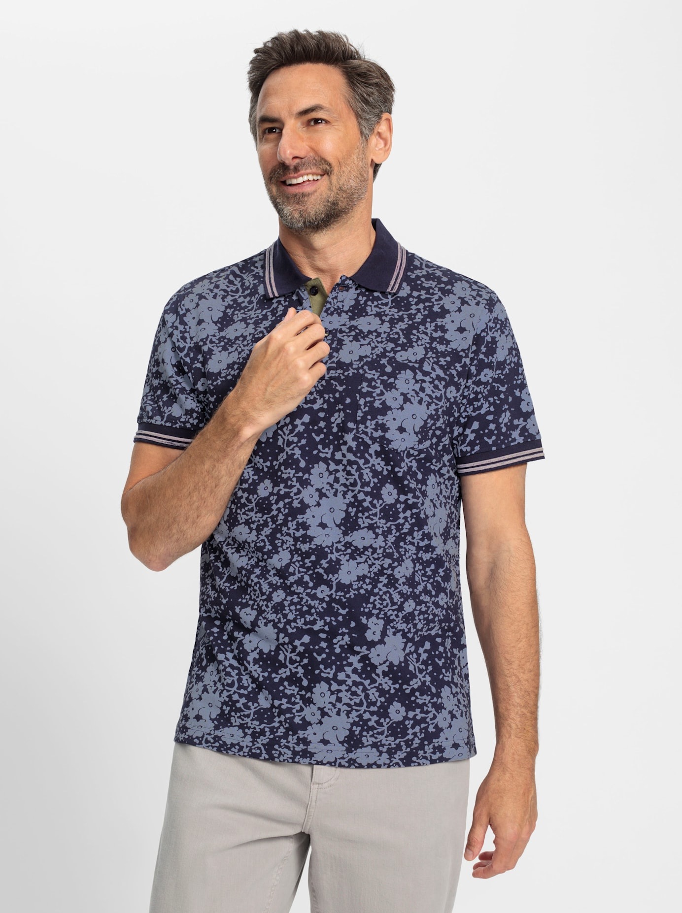 Marco Donati Kurzarmshirt »Kurzarm-Poloshirt«, (1 tlg.)