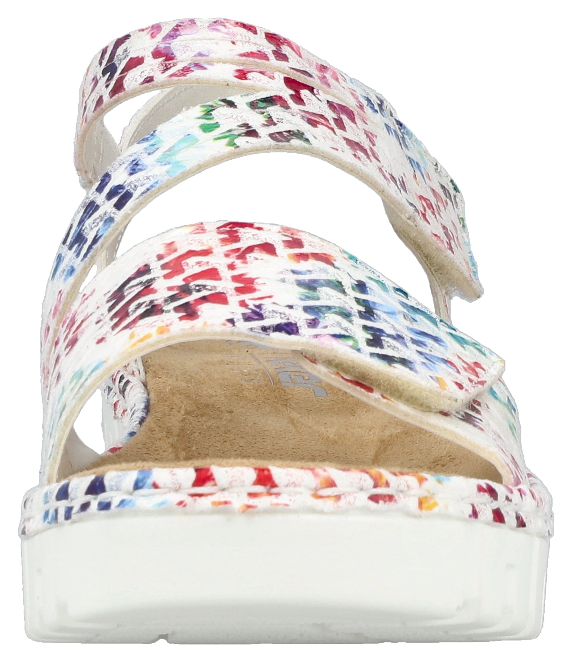 Rieker Plateausandale, Sommerschuh, Sandalette, Keilabsatz, mit Klettriemchen