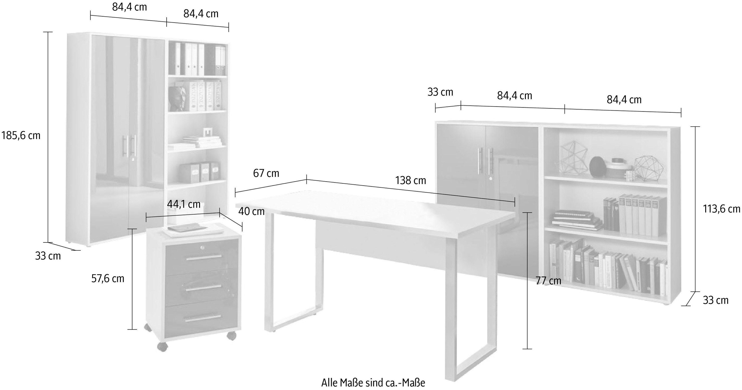 BMG Möbel Büro-Set »Tabor Mini Kombi 1«