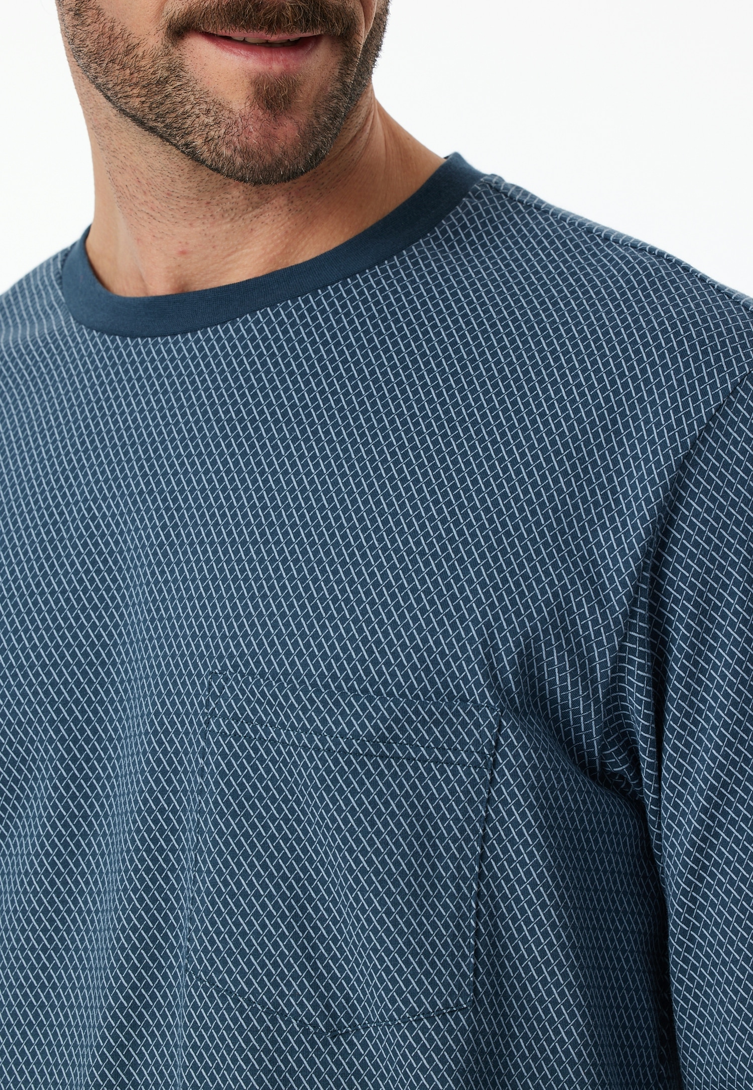 Schiesser Schlafanzug »Comfort Essentials«, (2 tlg.), mit angenehmen Bündchen