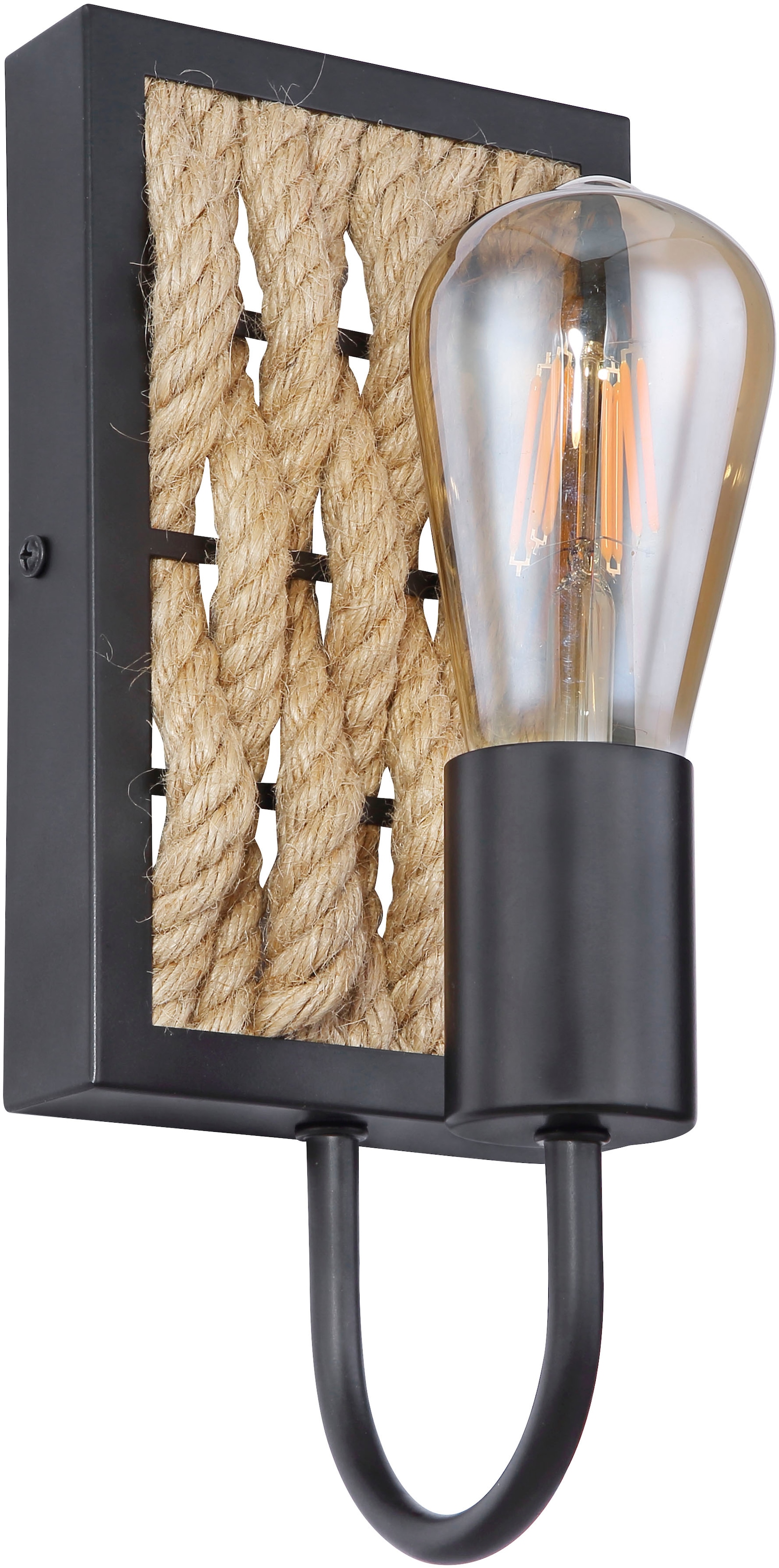 GLOBO LIGHTING Wandleuchte »HALIA« E27 1 Stk. Wandleuchte für Flur & Wohnzimmer schwarz