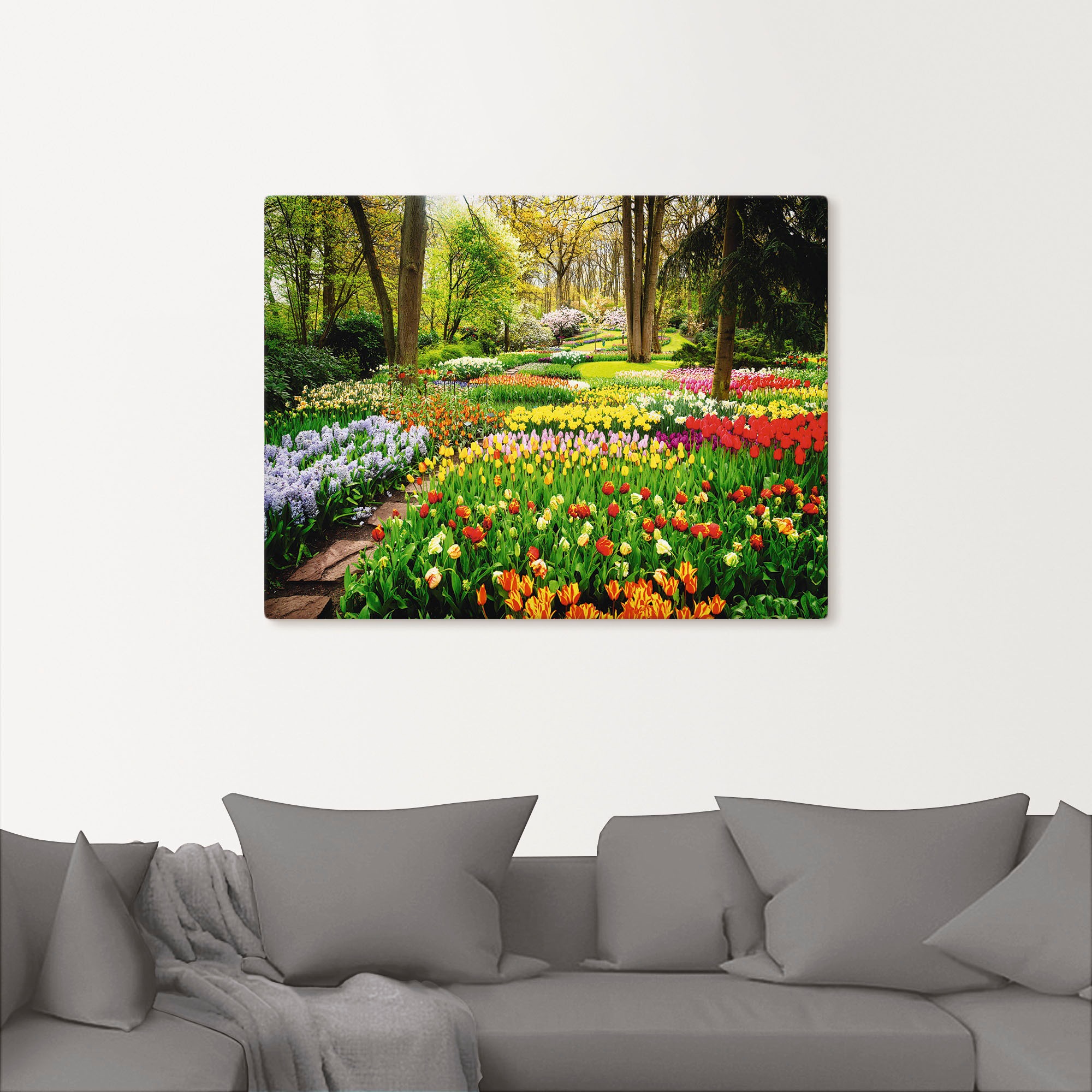 Garten Poster Alubild, oder Wandaufkleber Blumenwiese, Frühling«, bestellen BAUR Wandbild versch. | »Tulpen in Größen als Leinwandbild, St.), Artland (1