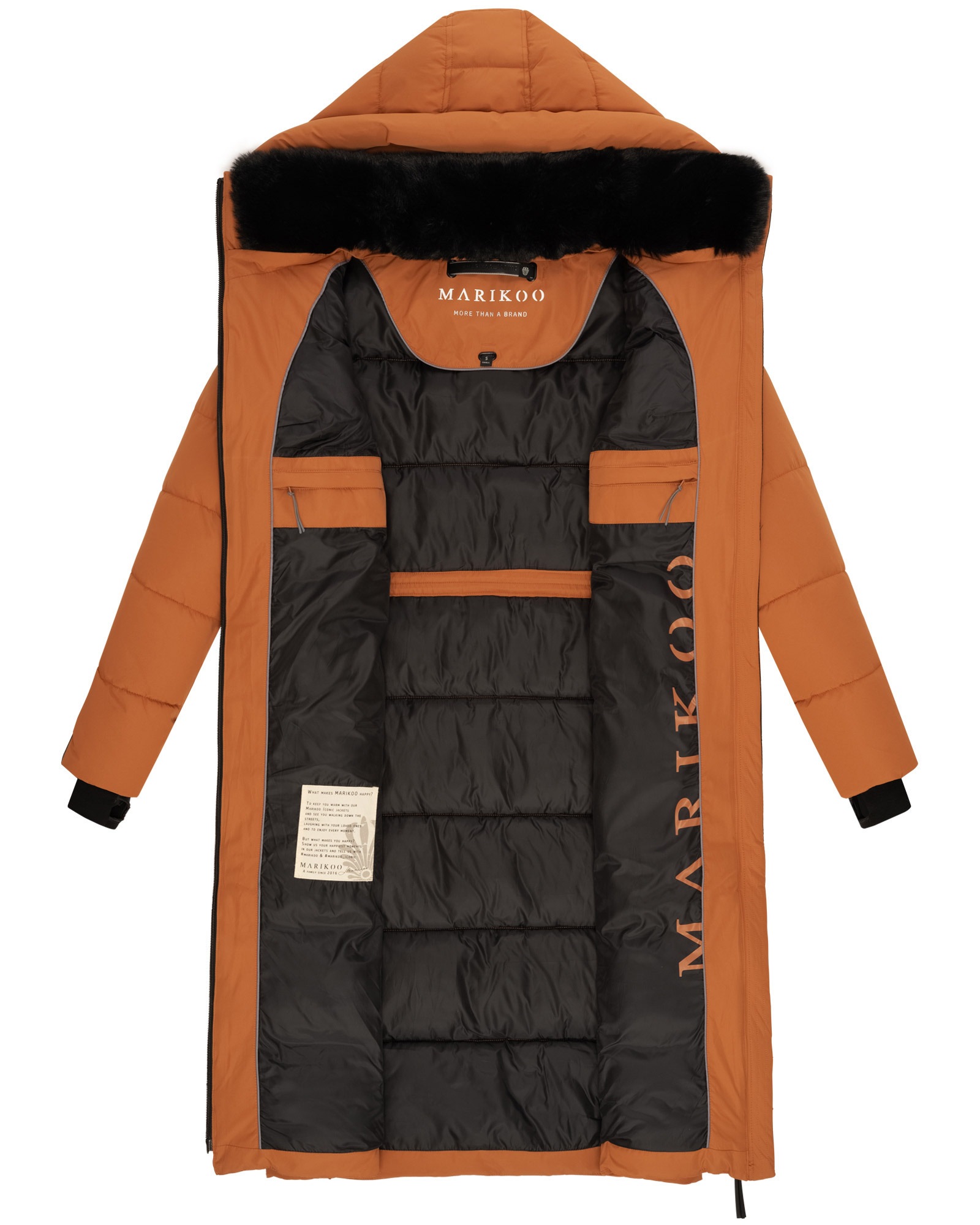 Marikoo Steppjacke »Zuraraa XVI«, langer Winter Mantel gesteppt