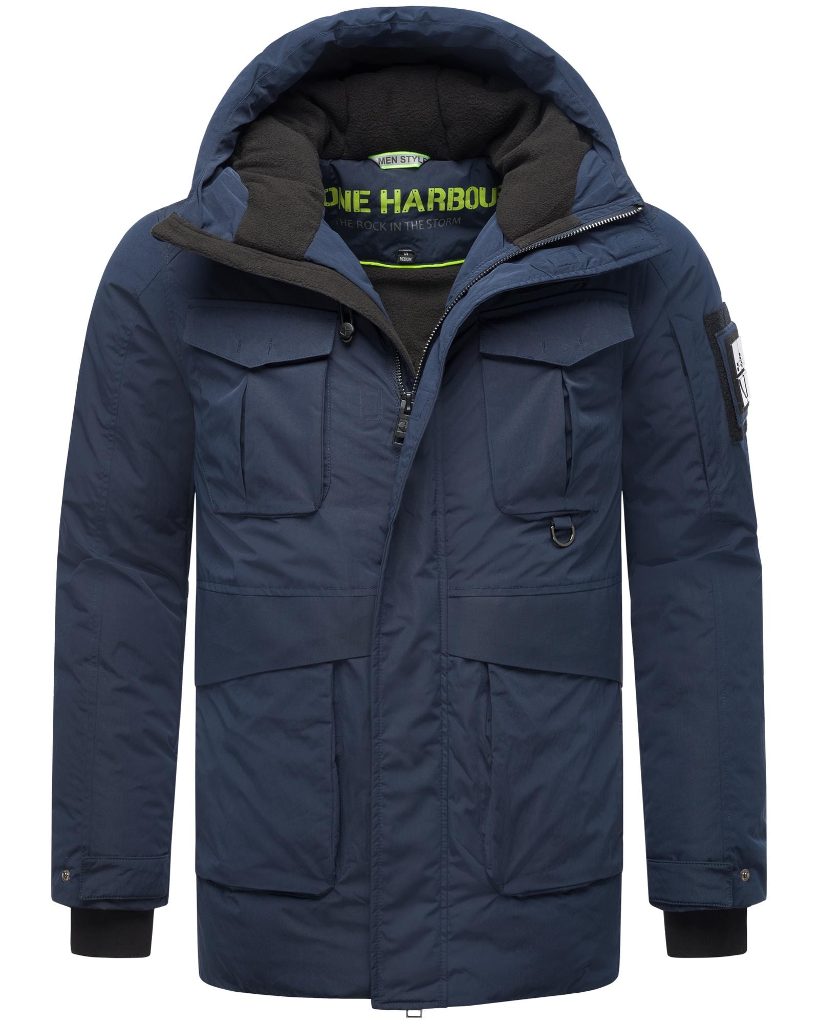 Stone Harbour Winterjacke "Edriik XX", mit Kapuze, Warm gefütterte kurze Herren Jacke für den Winter