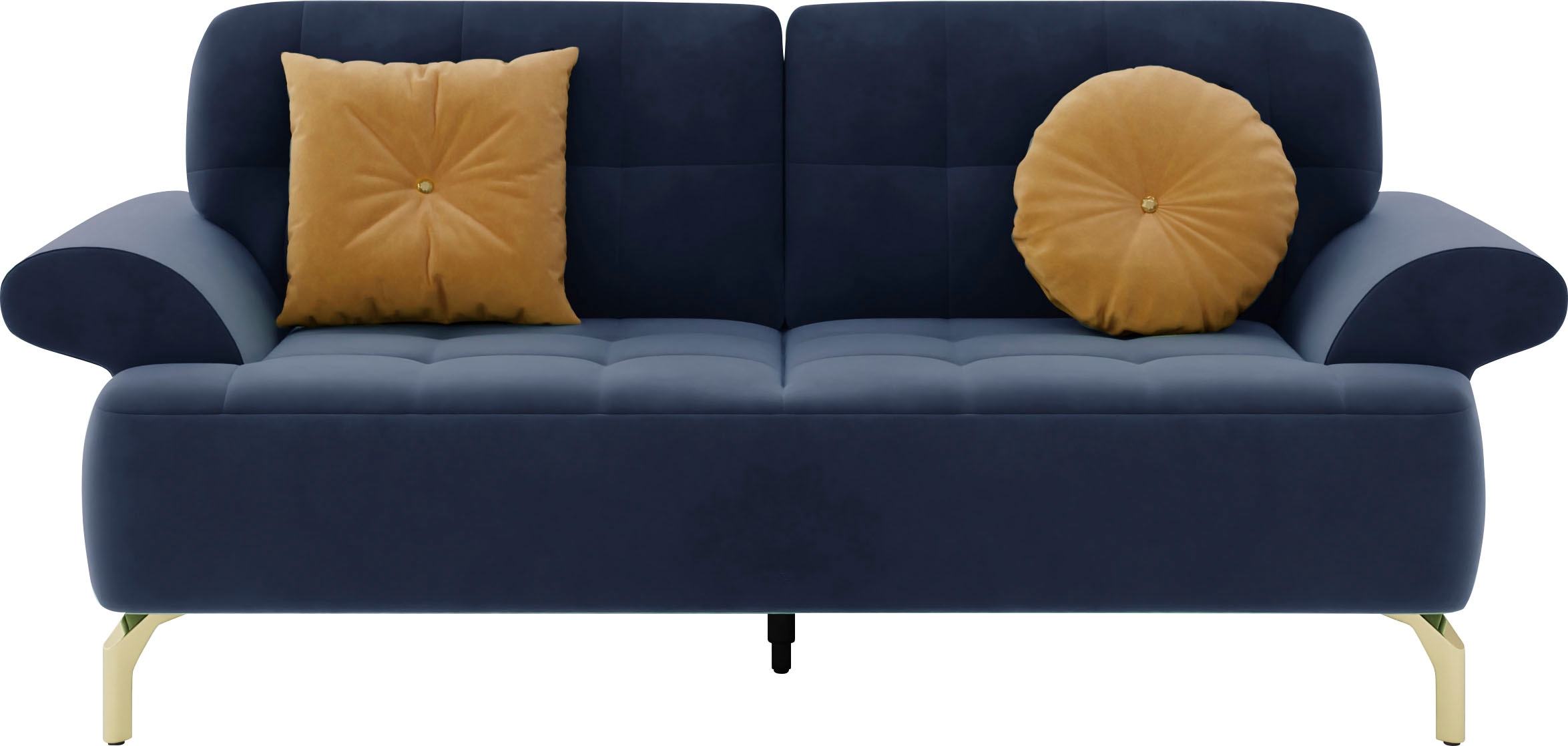 sit&more 2-Sitzer »Orient 1«, inkl. 2 Zierkissen mit Strass-Stein, goldfarbene Metallfüße