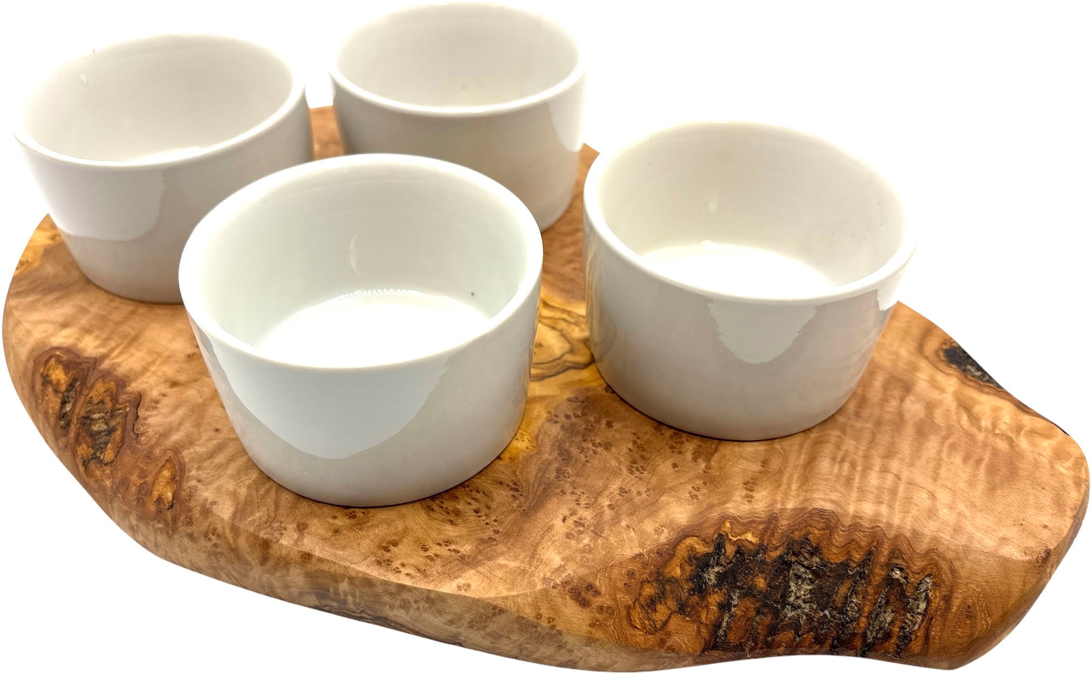 Olivenholz-erleben Servierbrett "Brett rustikal, Olivenholz 30-34 cm inkl. günstig online kaufen