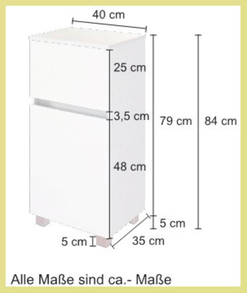 welltime Badezimmer-Set »Kaunas«, (Set, 5 St.), bestehend aus Waschtisch-Set mit Seitenschrank, Breite 160 cm