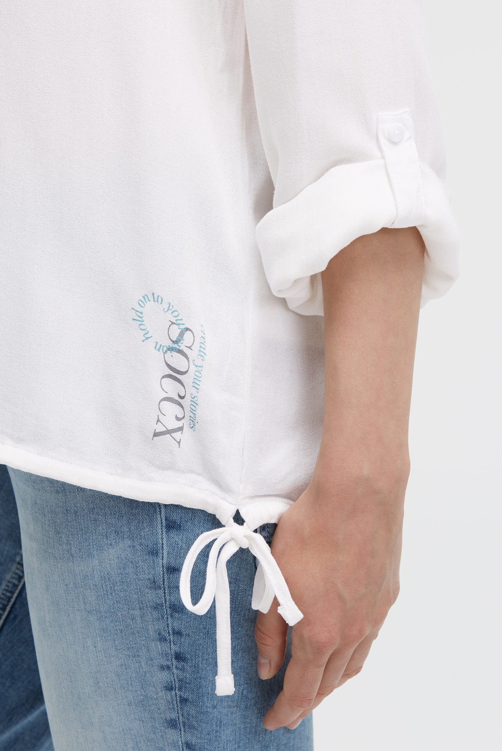 SOCCX Langarmbluse mit Tunnelzugband im Saum