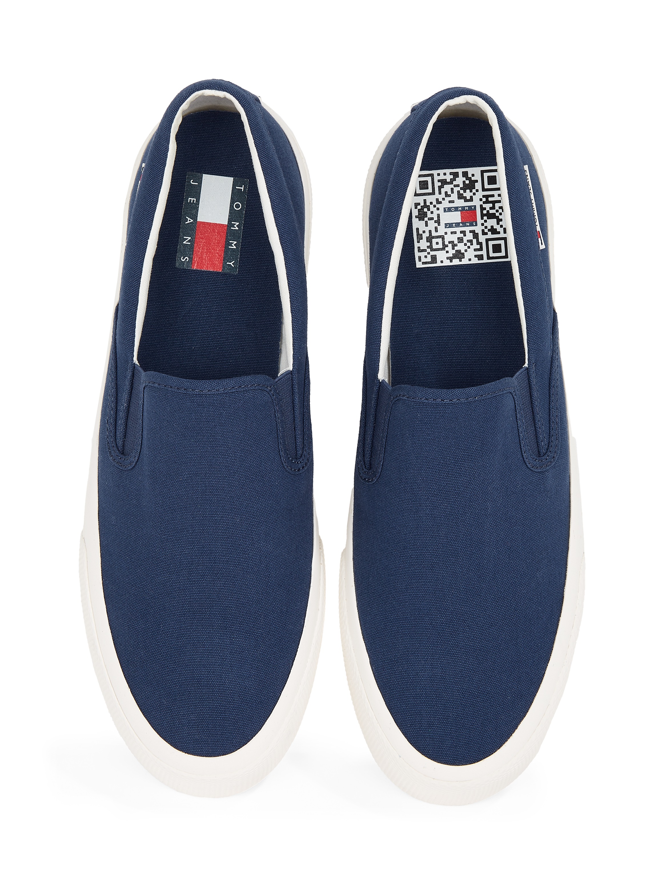 Tommy Jeans Slip-On Sneaker »TJM SLIP ON CANVAS COLOR«, Freizeitschuh, Halbschuh, Slipper mit Stretcheinsätzen