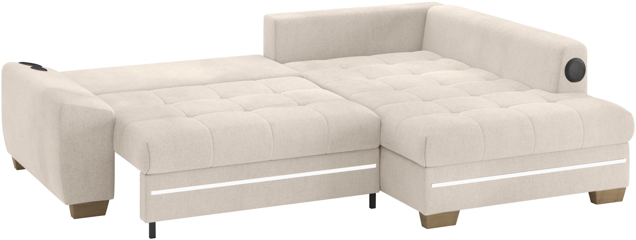 Thumbnail - Mr. Couch Ecksofa "Nikita II, L-Form", RGB-LED, Bluetooth-Soundsystem, wahlweise mit Bett, Bettkasten