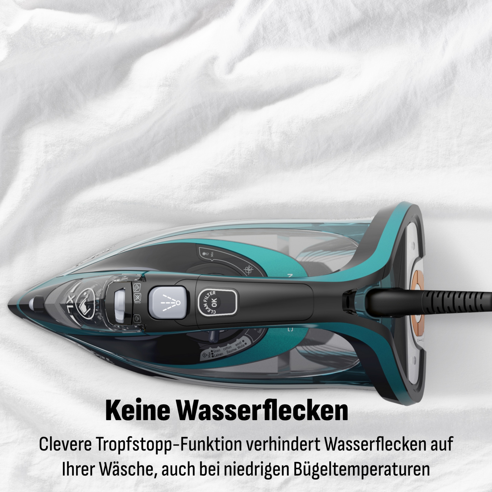 Tefal Dampfbügeleisen »FV9844 Ultimate Pure« 3200 W Durilium Airglide Autoclean-Bügelsohle, automatische Abschaltung