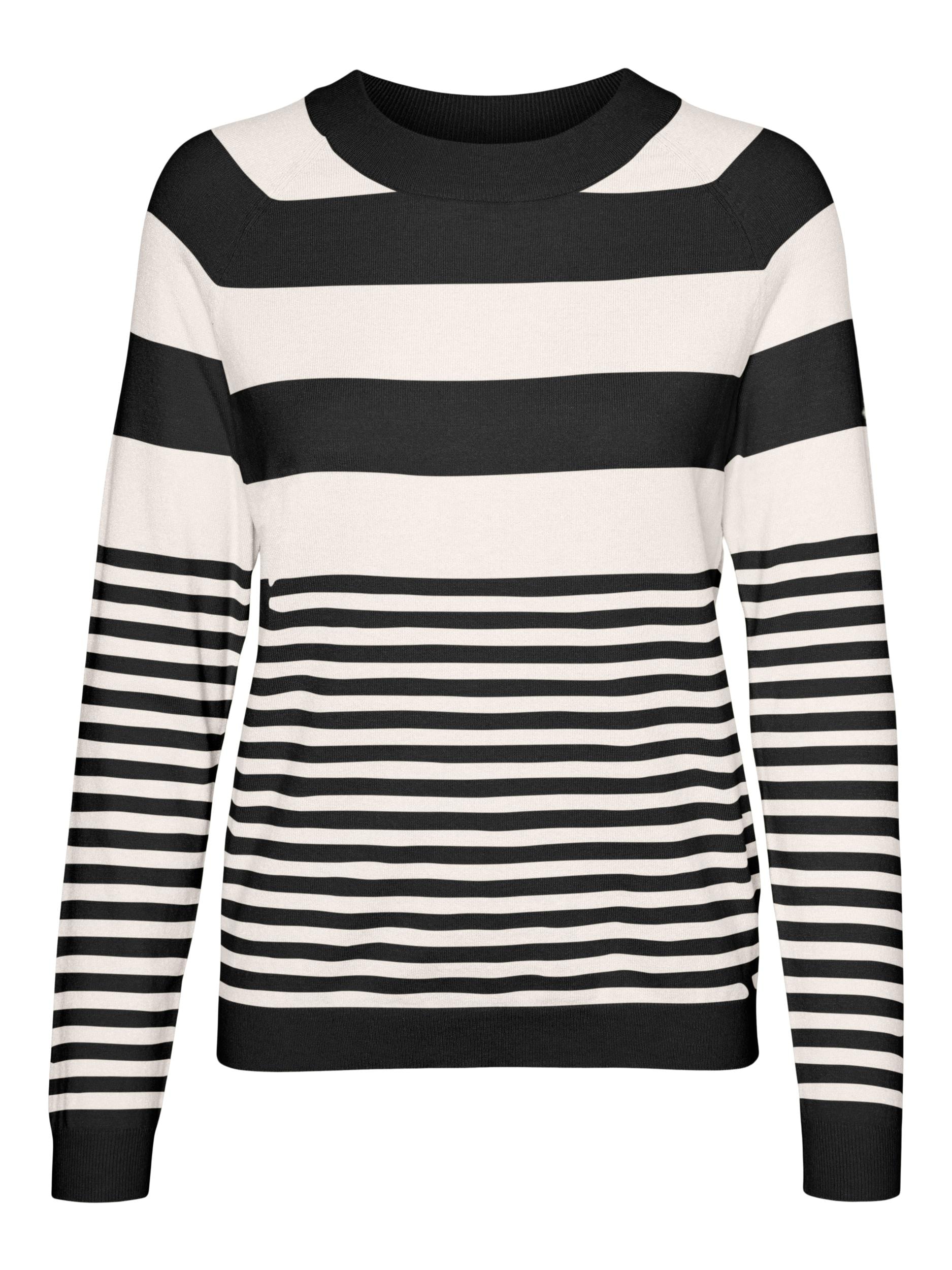 Vero Moda Rundhalspullover "VMHAPPINESS LS RAGLAN PULLOVE GA BOO REP"