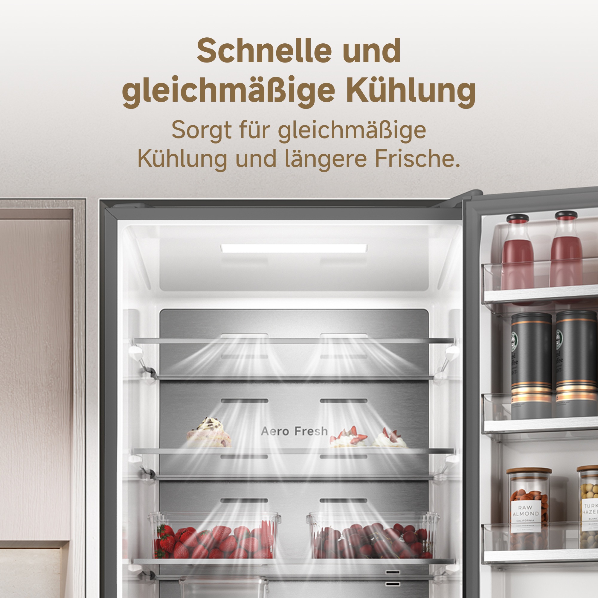 Dreame Kühl-/Gefrierkombination »DRB450WMBCEU« 201 cm hoch 59,5 cm breit Viel Platz, Leise, Modernes Design