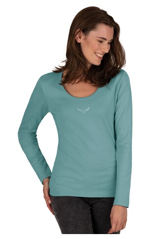 Longsleeve »TRIGEMA Langarmshirt mit Kristallsteinen«, (1 tlg.)