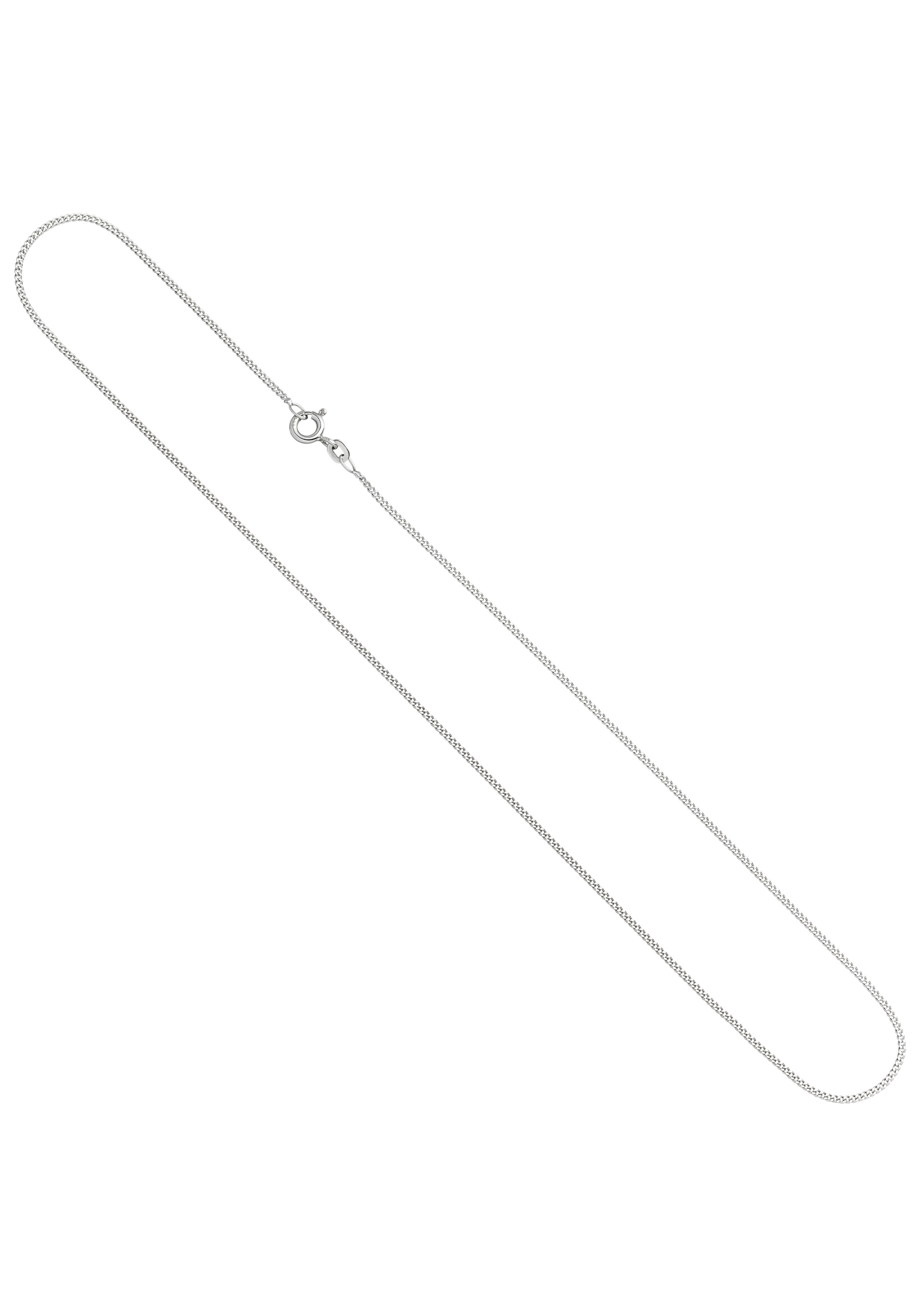 JOBO Goldkette, Panzerkette 585 Weißgold 45 cm 1,3 mm