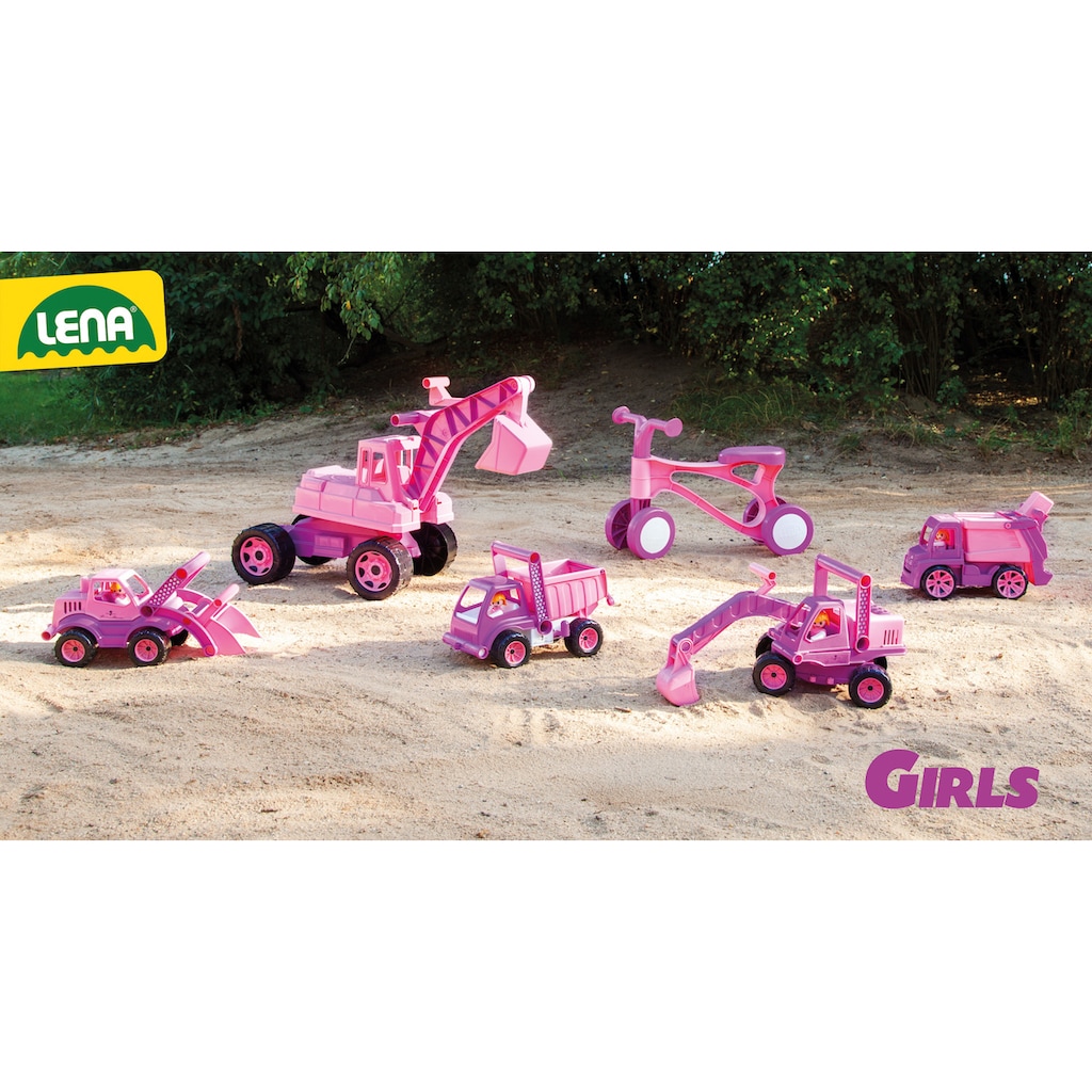 Lena® Spielzeug-Aufsitzbagger »Giga Trucks, rosa«