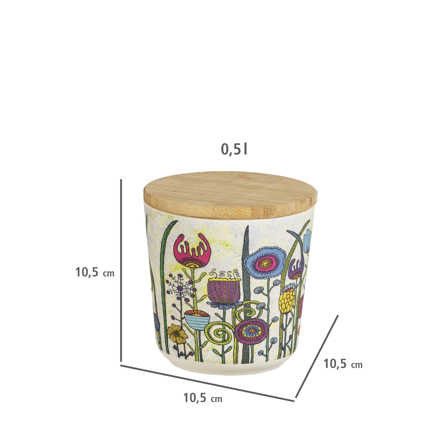 WENKO Aufbewahrungsdose »Modell Garden« aus Kunststoff mit Bambusdeckel, FSC®-zertifiziert
