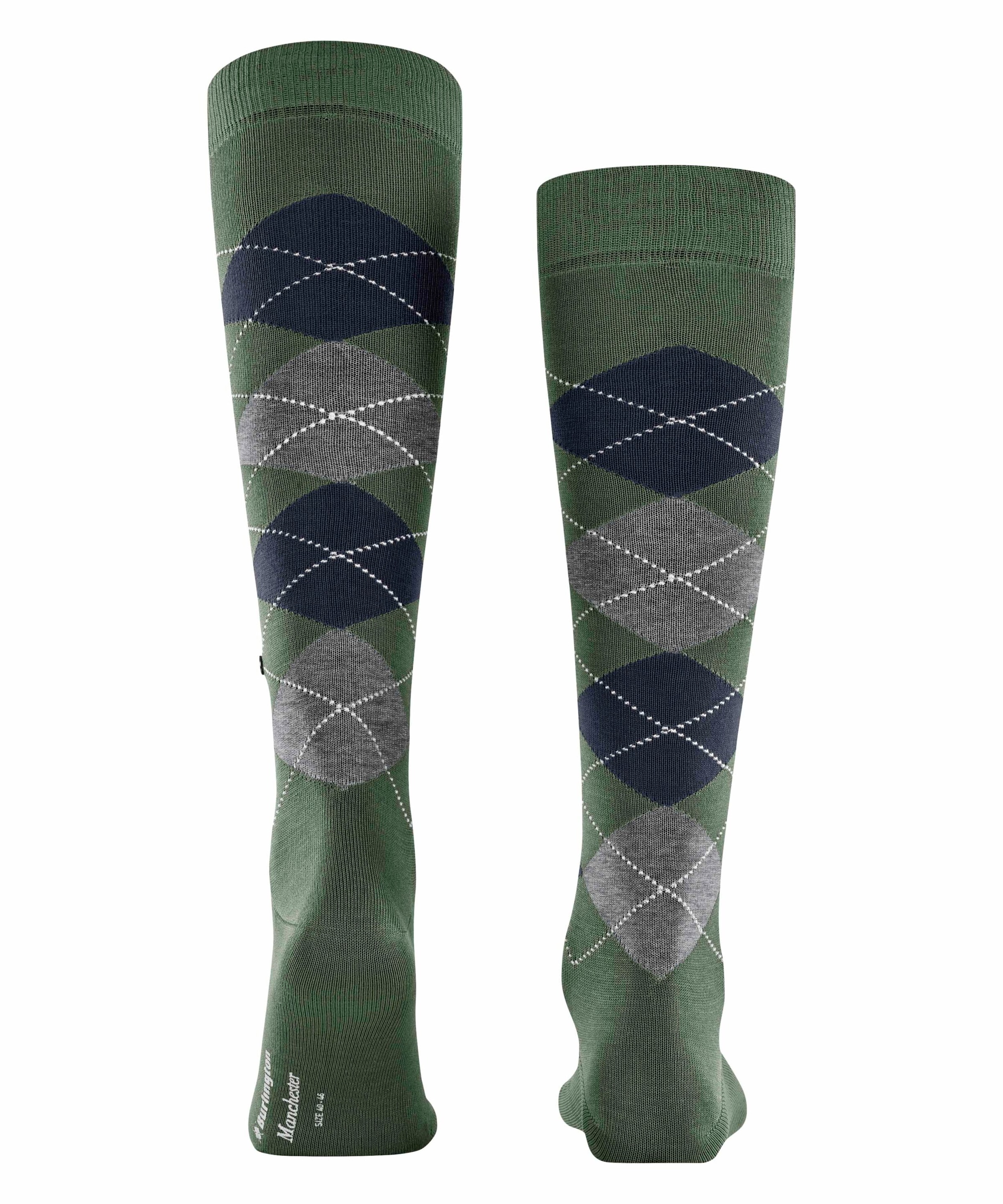 Burlington Kniestrümpfe »Manchester« Einheitsgröße 40-46, Argyle-Muster, Burlington-Clip