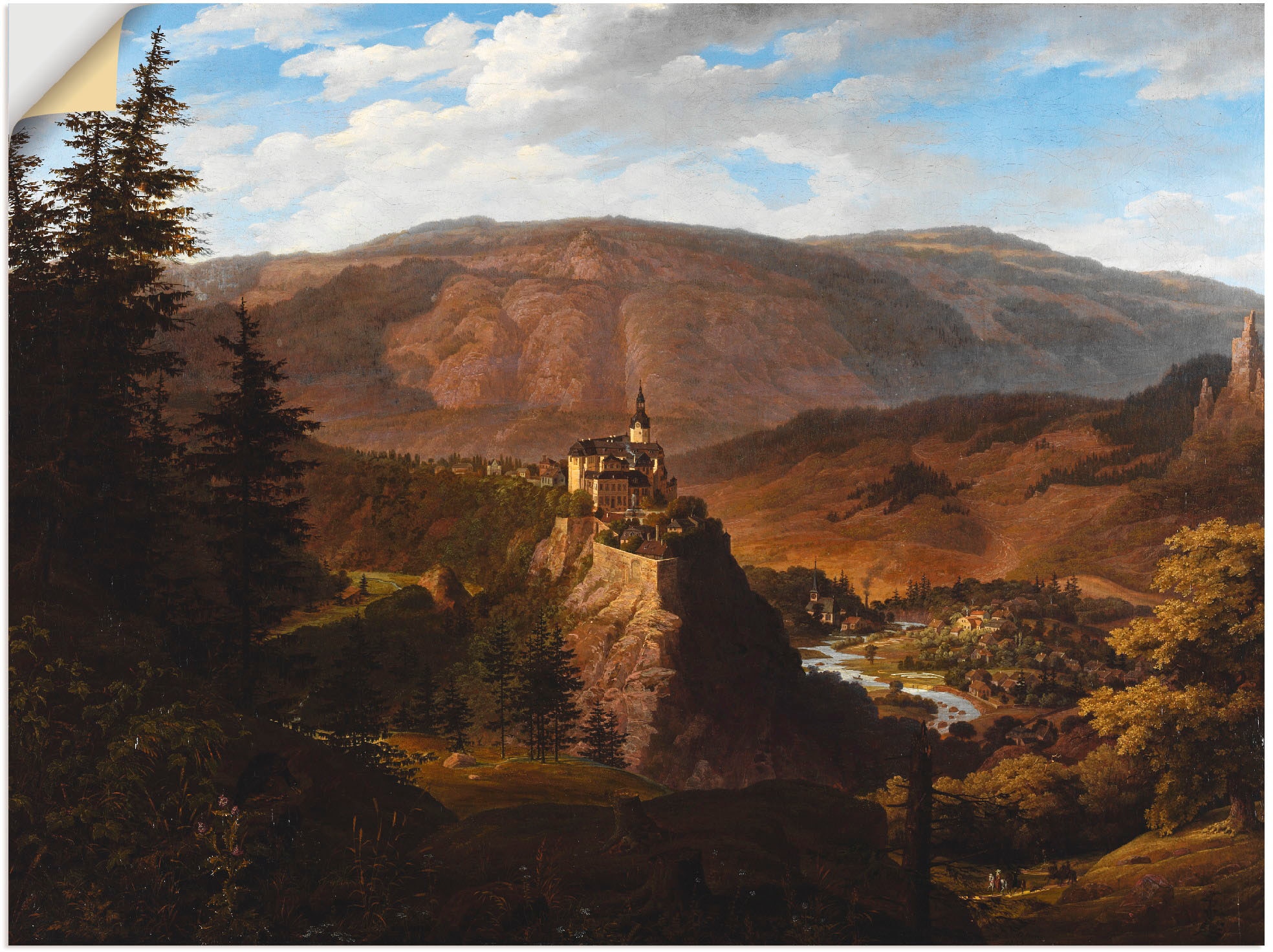 Artland Wandfolie "Schloß Schwarzburg in Thüringen. 1826", Europa, (1 St.), selbstklebend