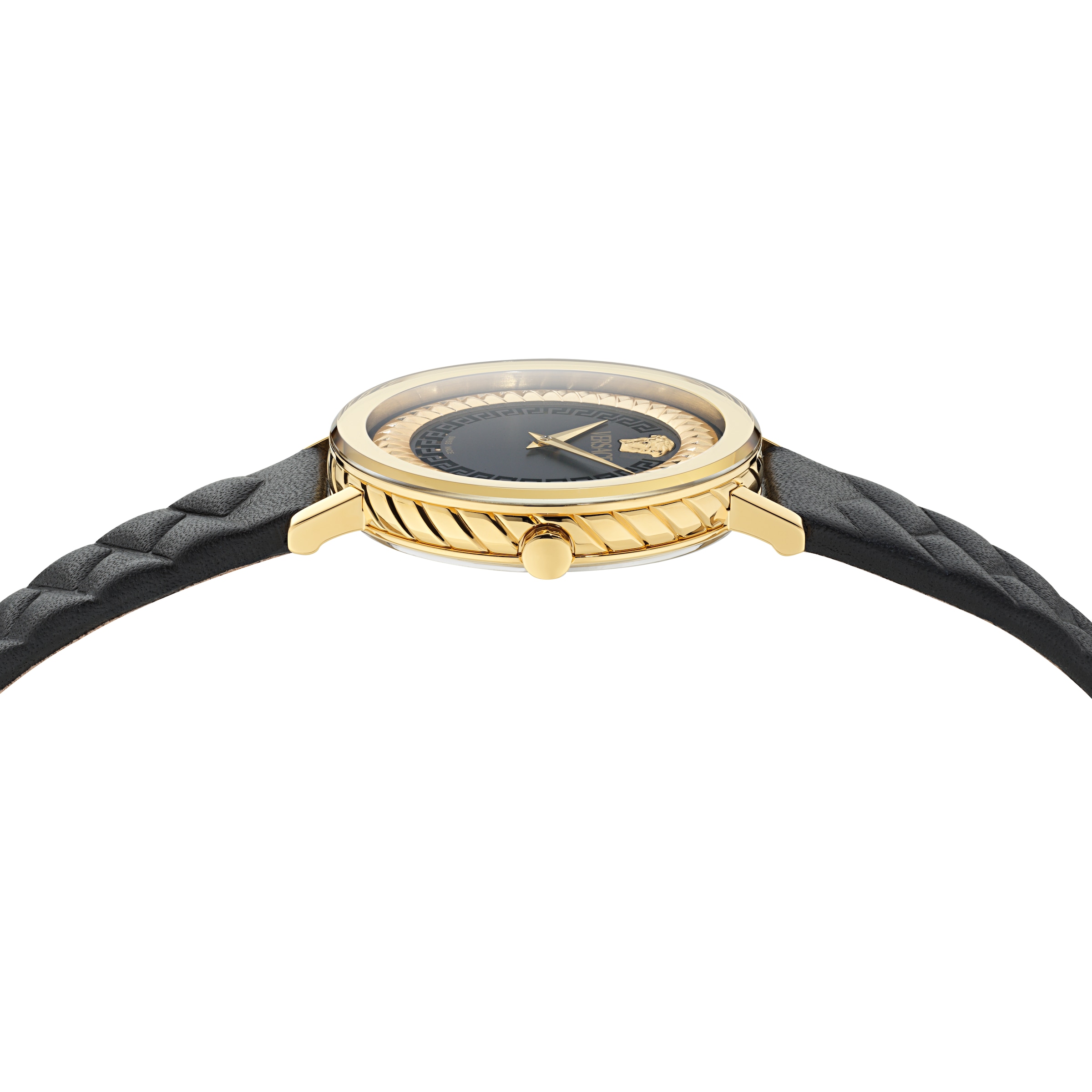 Versace Quarzuhr »DELPHINUS« Armbanduhr, Damenuhr, Swiss Made, Lederarmband, analog