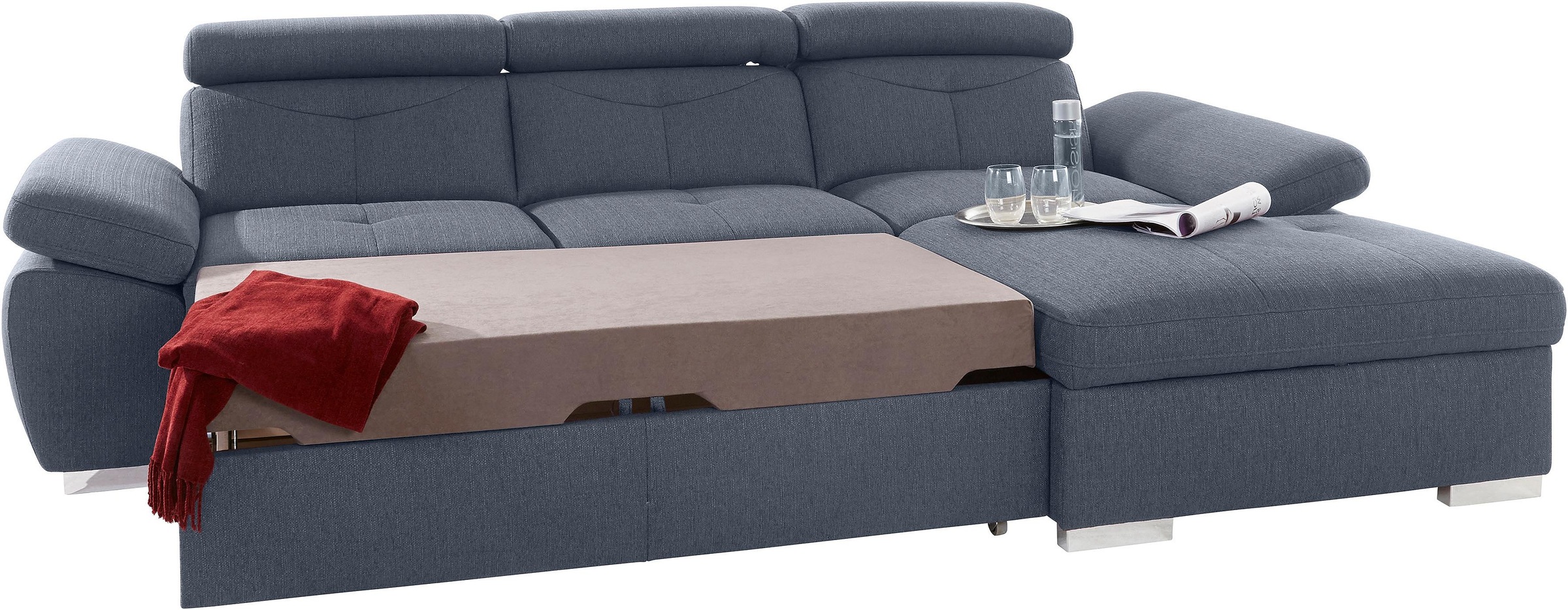 exxpo - sofa fashion Ecksofa "Spring, super bequem, mit Armteil- und Kopfte günstig online kaufen