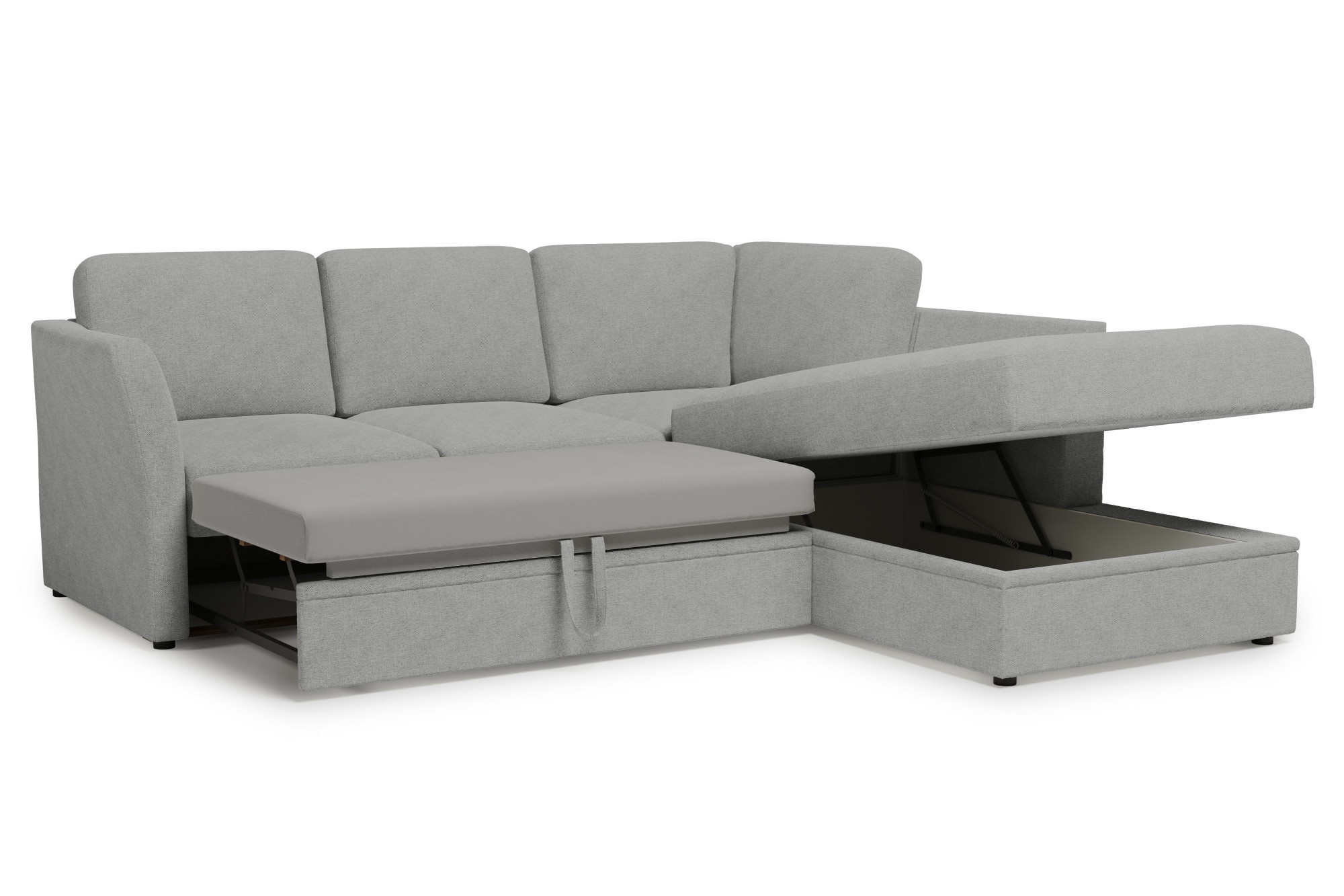 Home affaire Ecksofa »Lavars, L-Form, Schlafsofa«, mit Bettfunktion und Stauraum, in zwei verschiedenen Bezugsqualitäten