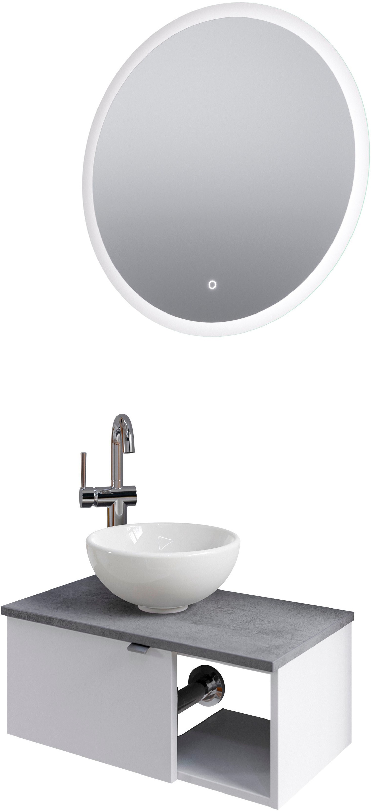 Saphir Badmöbel-Set "Serie 6915" 4 Stk. tlg. Gäste-Bad, 70 cm breit, mit LE günstig online kaufen