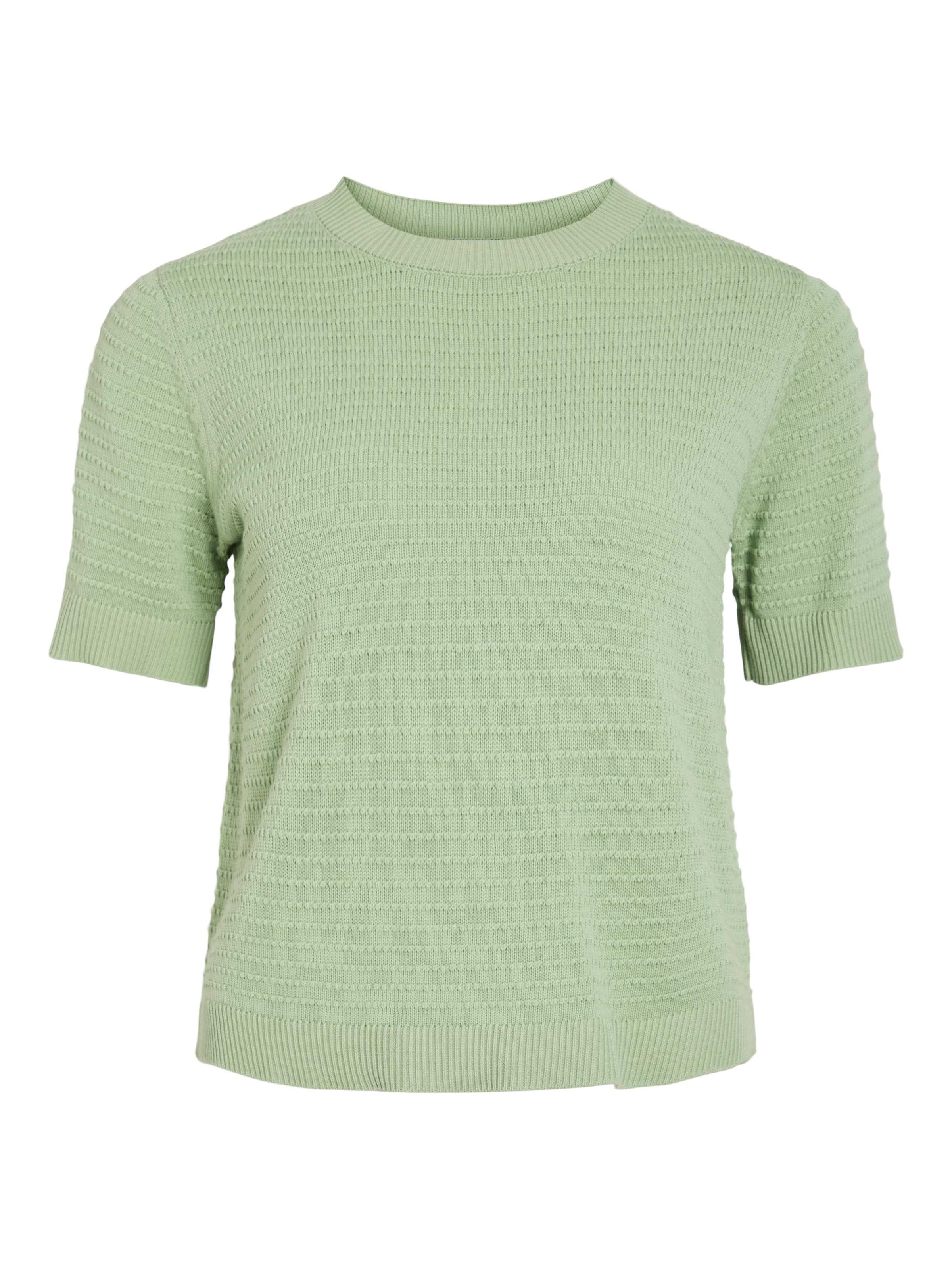 Vila Kurzarmpullover »VILOLLO O-NECK S/S DETAIL KNIT TOP- NOOS«