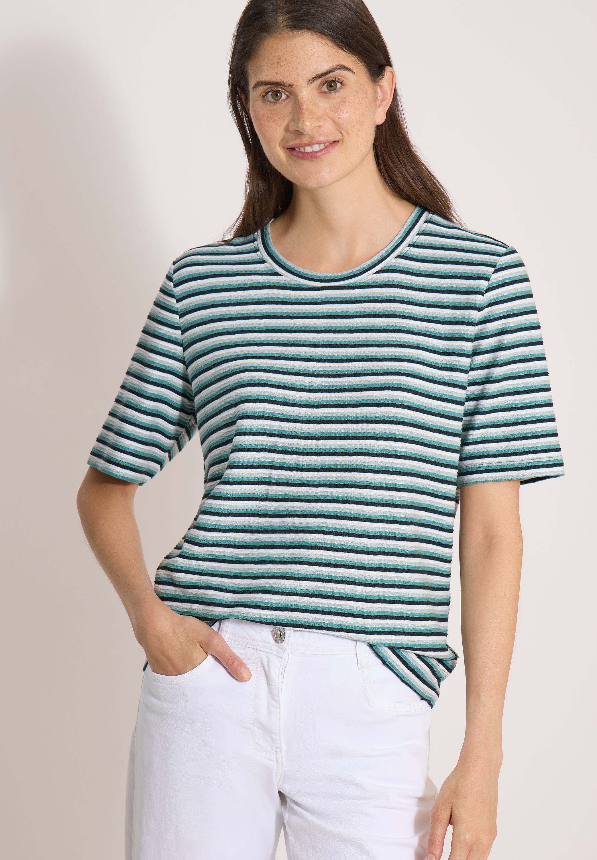 Cecil Print-Shirt im Streifendesign