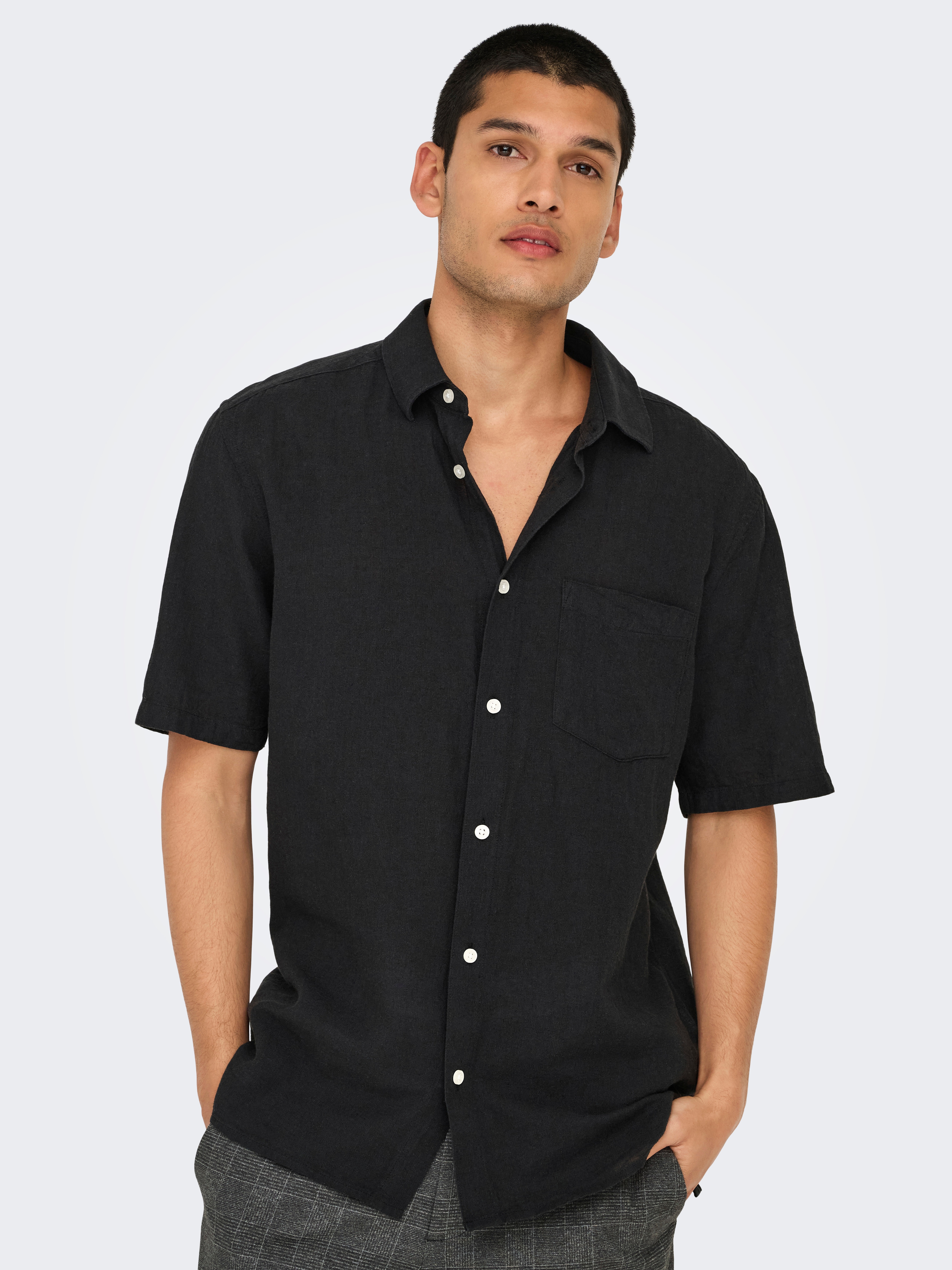 Thumbnail - ONLY & SONS Kurzarmhemd "ONSCAIDEN LIFE REG SS 1 PKT SHIRT"