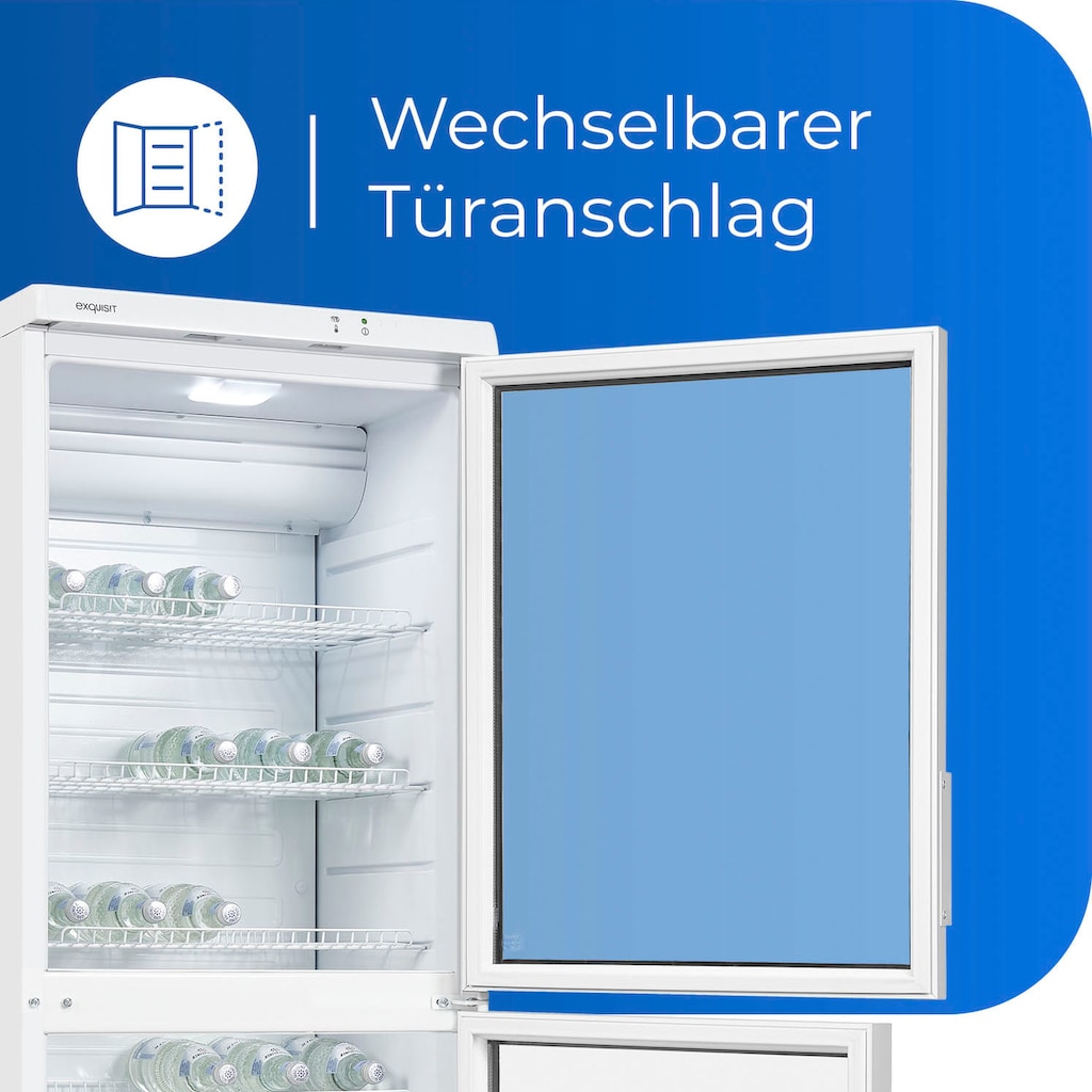 exquisit Getränkekühlschrank »GKS350-2-GT-280D weiss«, GKS350-2-GT-280D weiss, 173 cm hoch, 60 cm breit