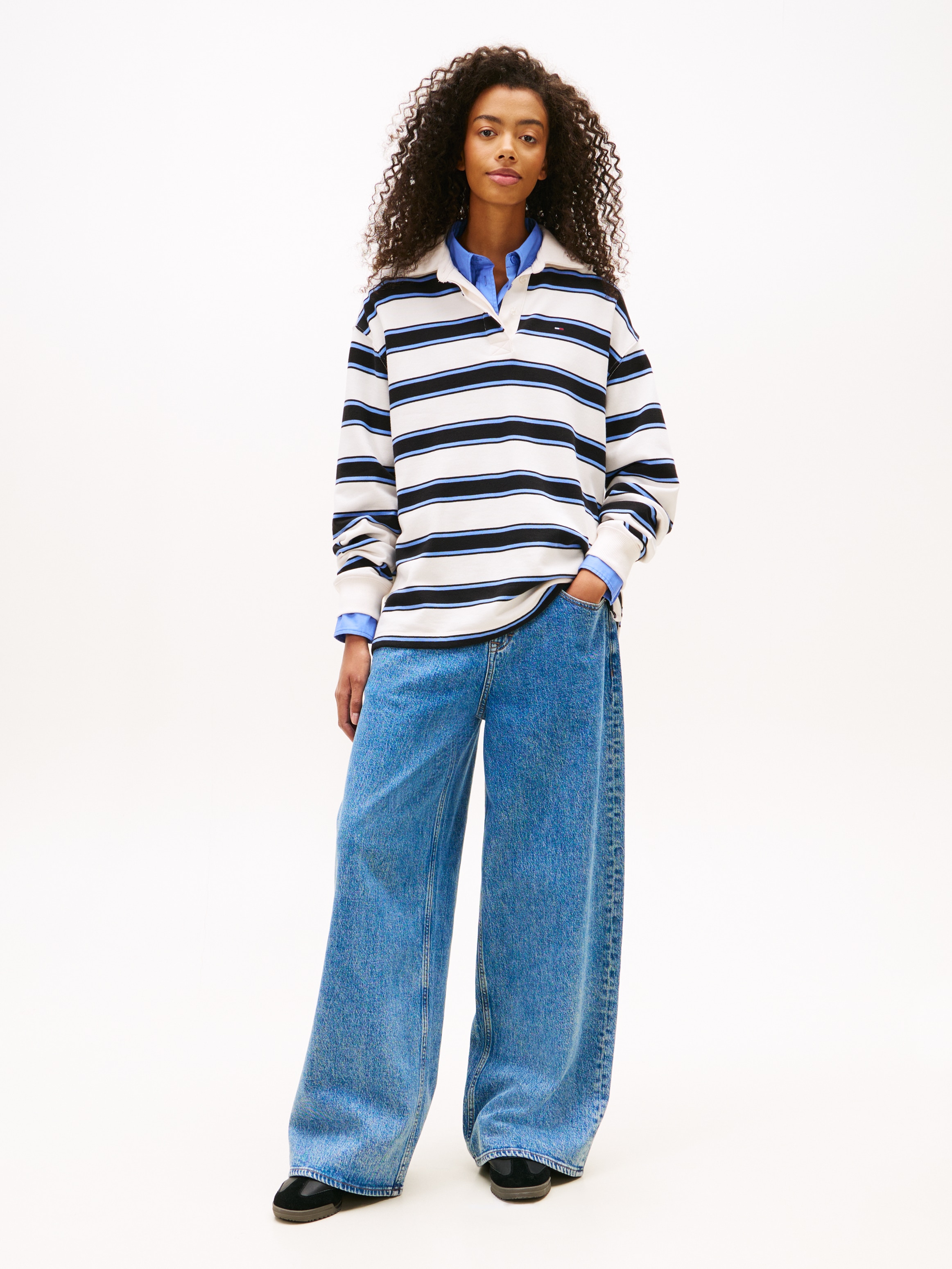 Tommy Jeans Loose-fit-Jeans »CHARLIE MR LOOSE WD« mit Logostickerei, Mid Rise