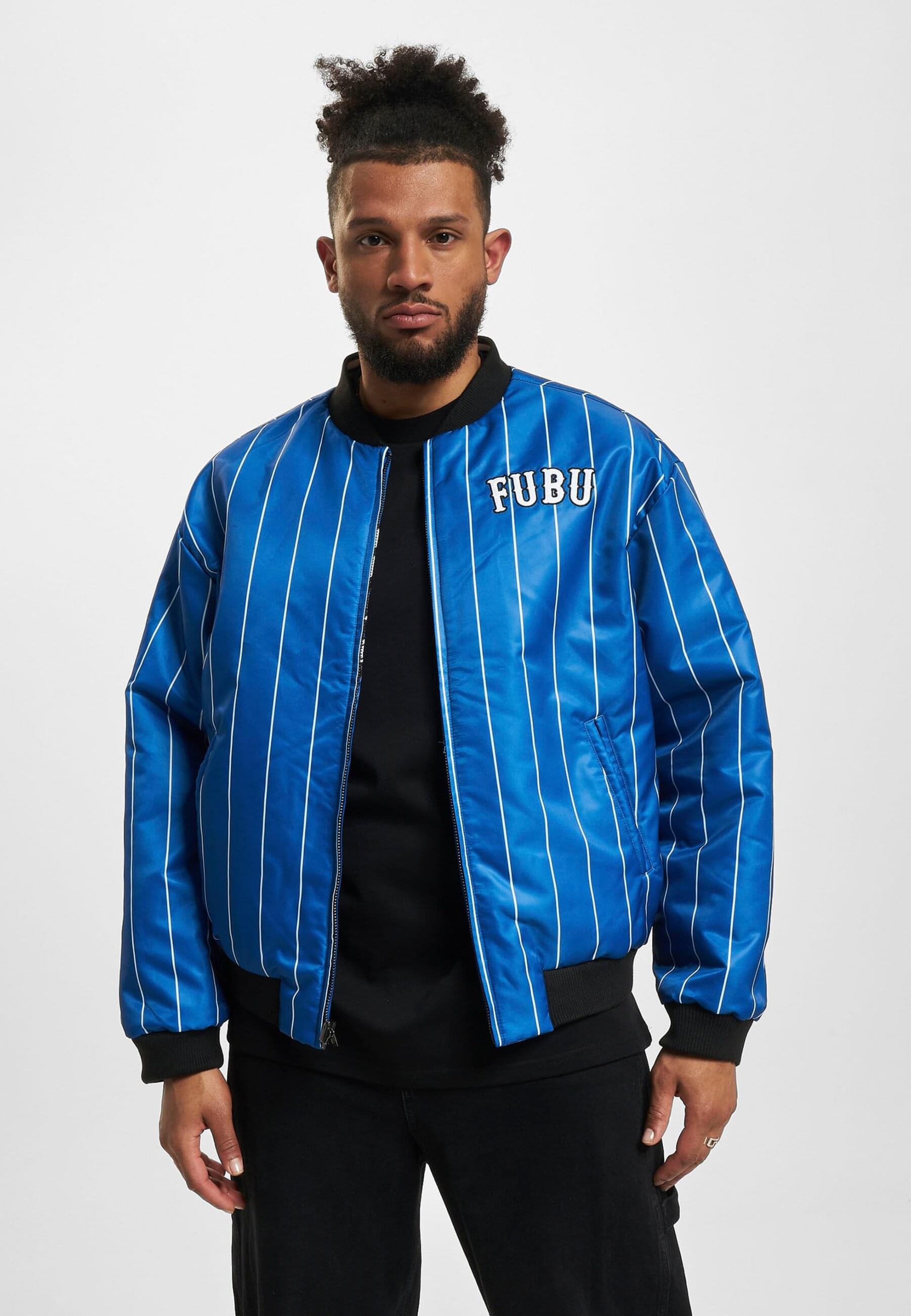 Fubu Allwetterjacke »Fubu Herren FM232-006-1 FUBU Varsity Reversible Satin Jacket«, (1 St.), ohne Kapuze