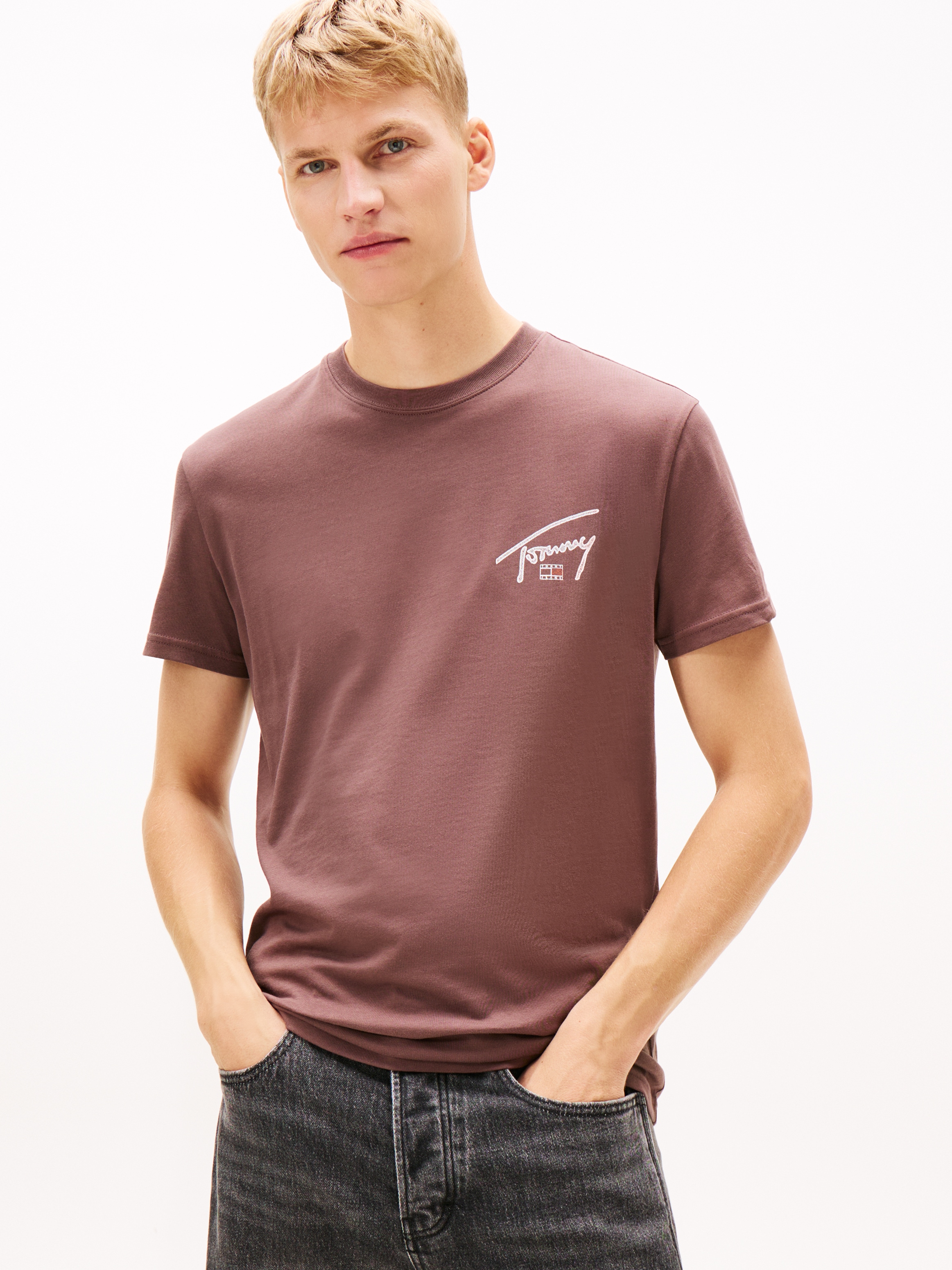 Tommy Jeans T-Shirt "TJM SIGN BACKPRINT" mit Rückenprint, regular fit, Rund günstig online kaufen